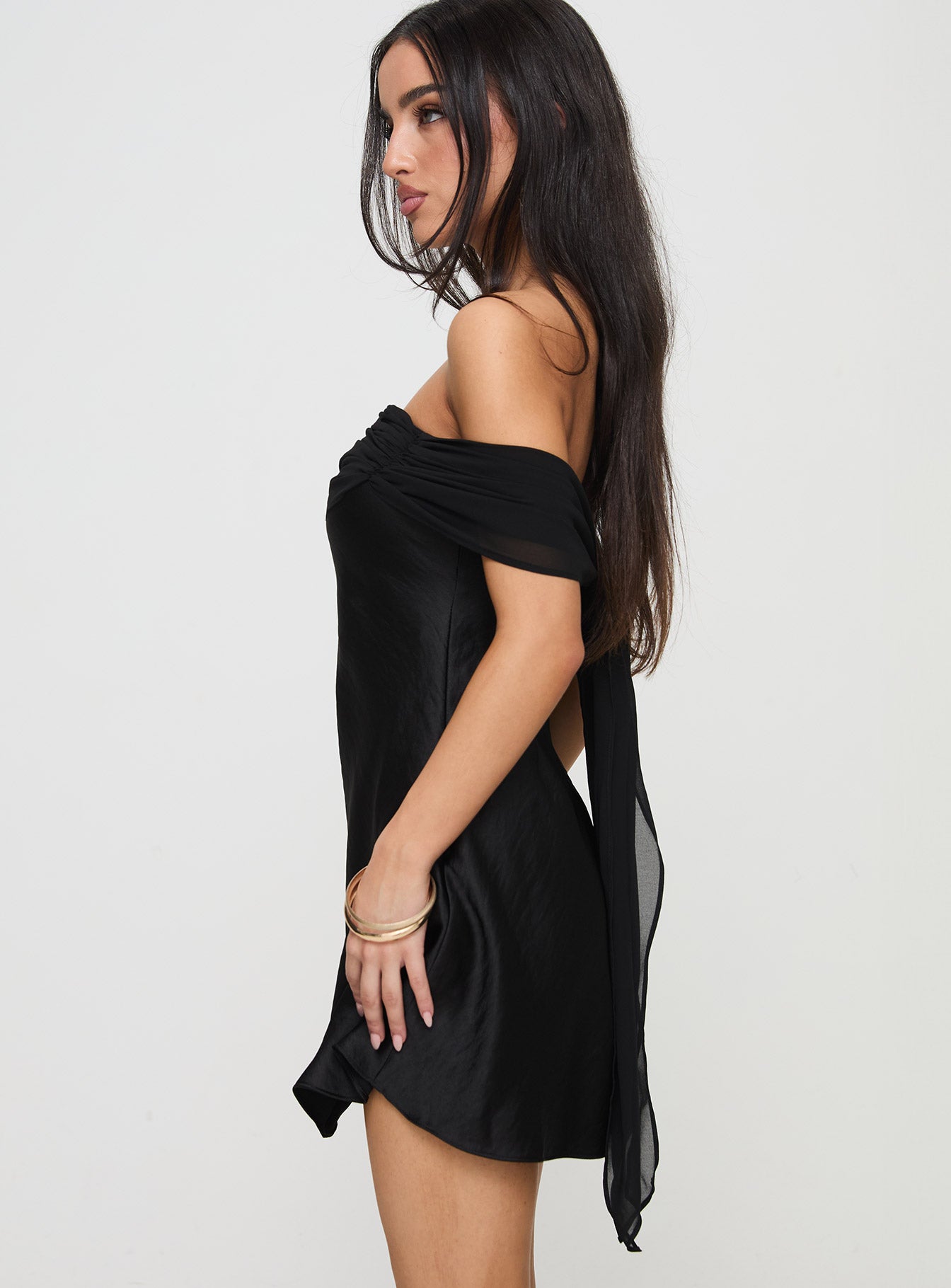 Adoration Mini Dress Black Petite - Image 4