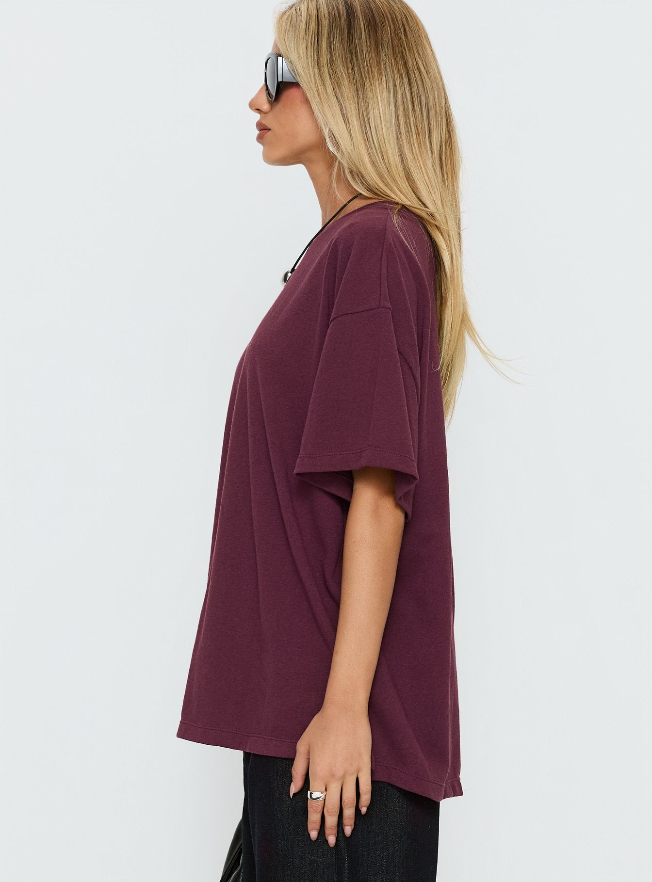 Zaydee Oversized Tee Cherry - Image 4
