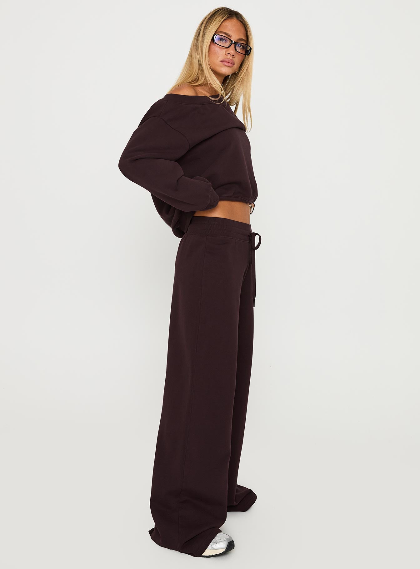 Dodie Wide Leg Pants Washed Brown - Image 4
