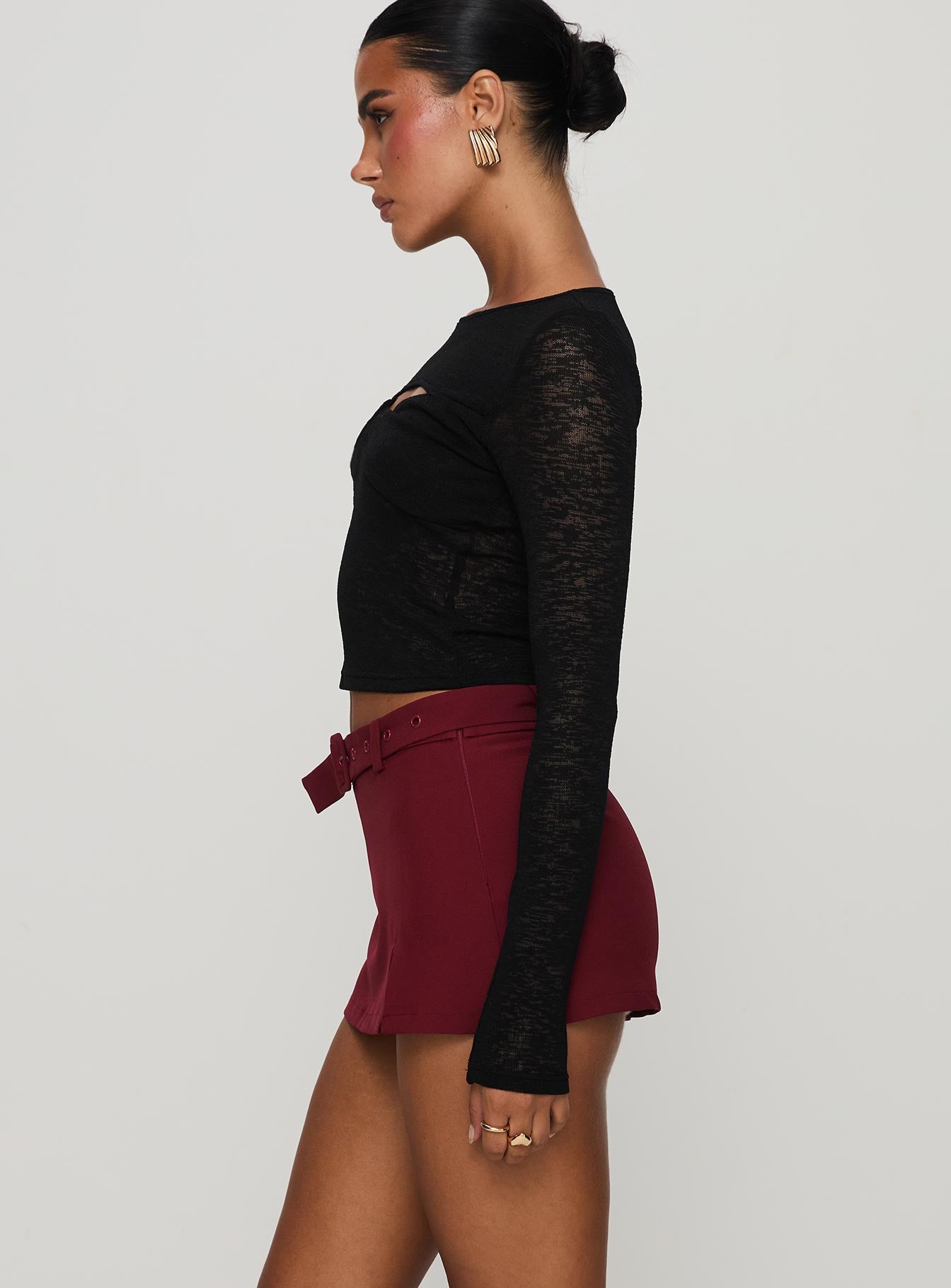 Volley Mini Skort Cherry Red Tall - Image 4