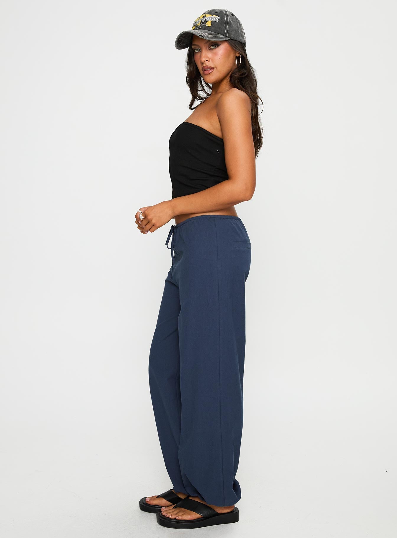 Zodie Low Waist Pants Navy - Image 3