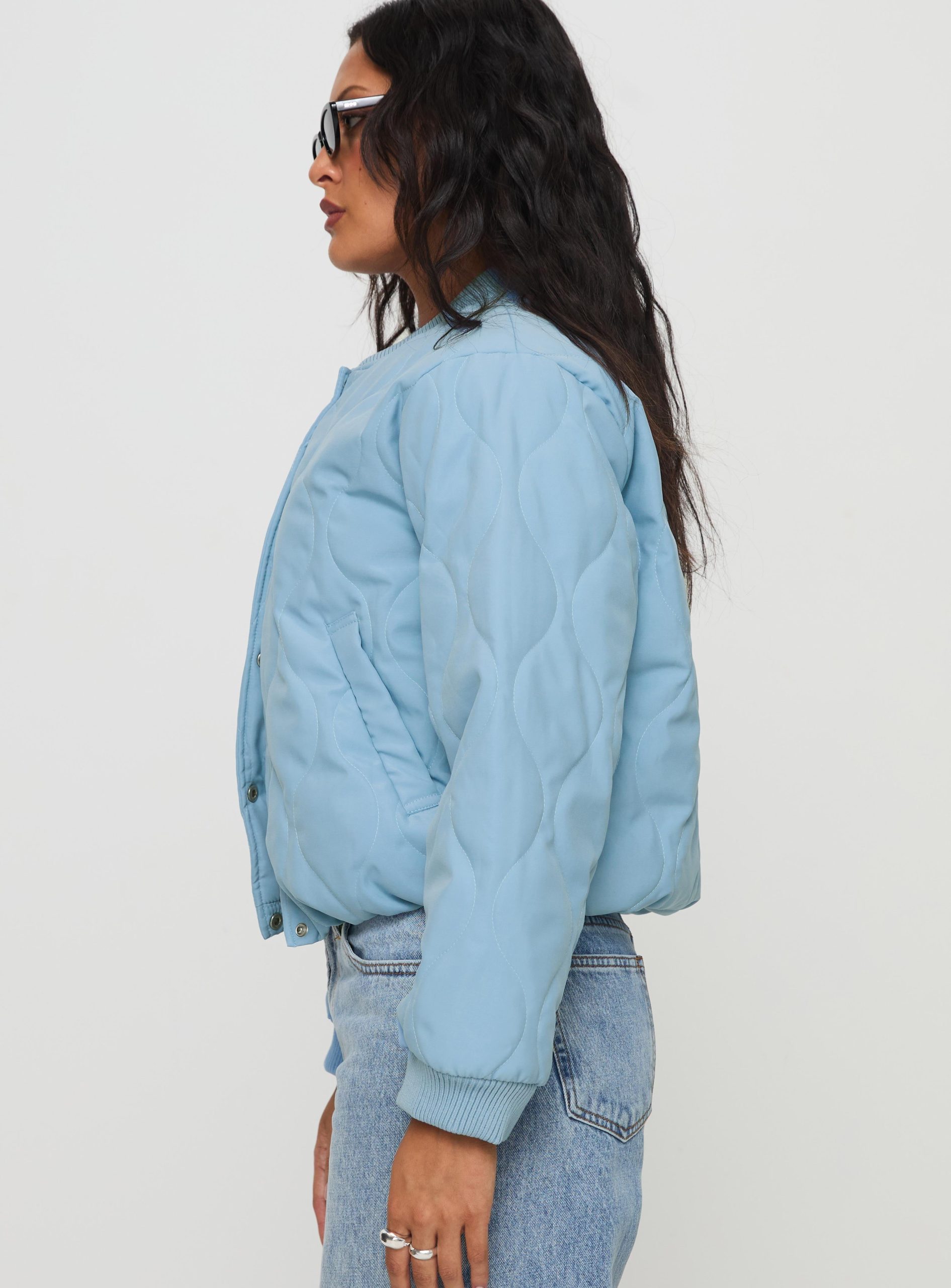 Qwynne Quilted Jacket Blue - Image 3
