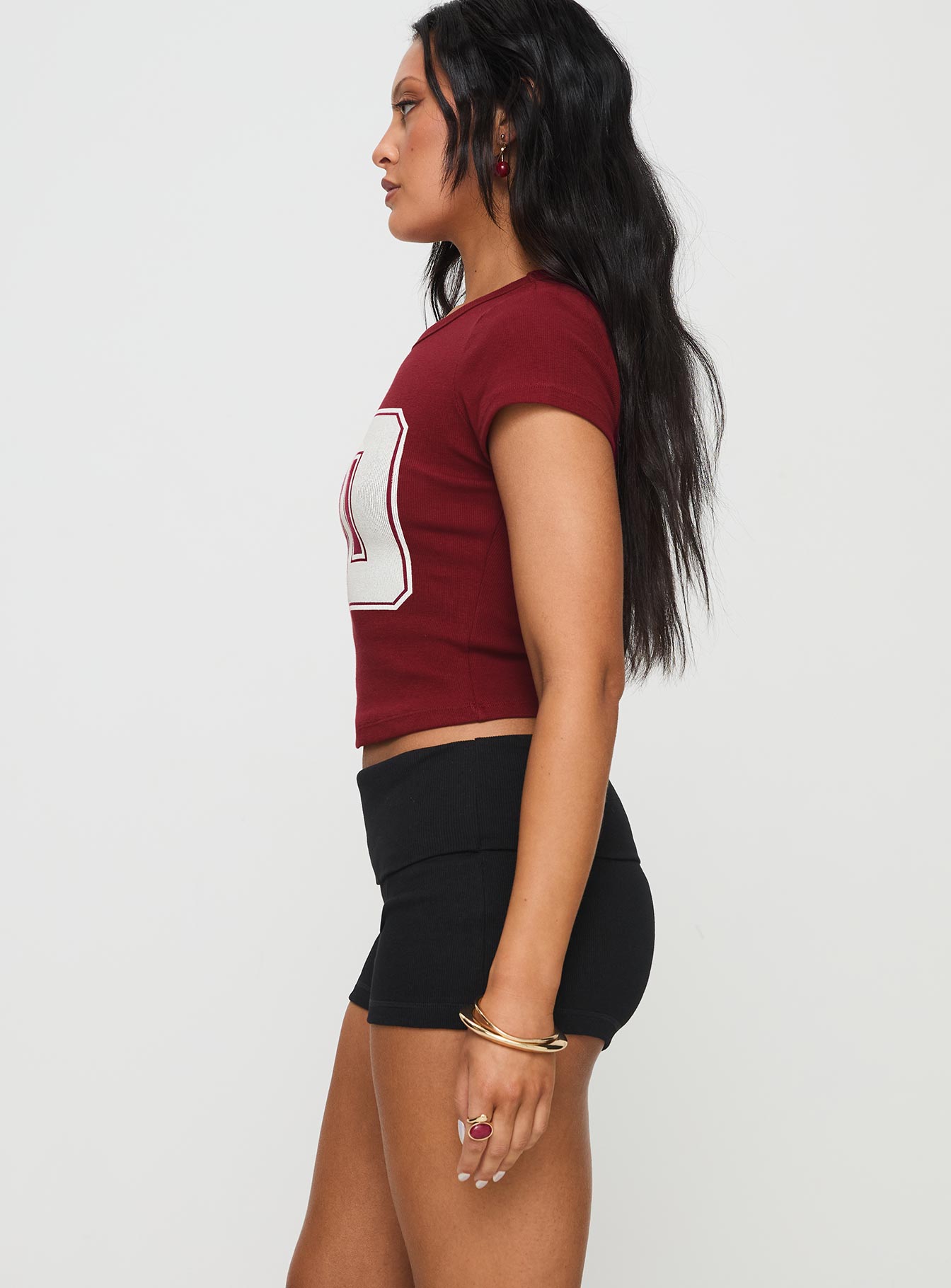 Baseline Low Rise Rib Shorts Black - Image 4