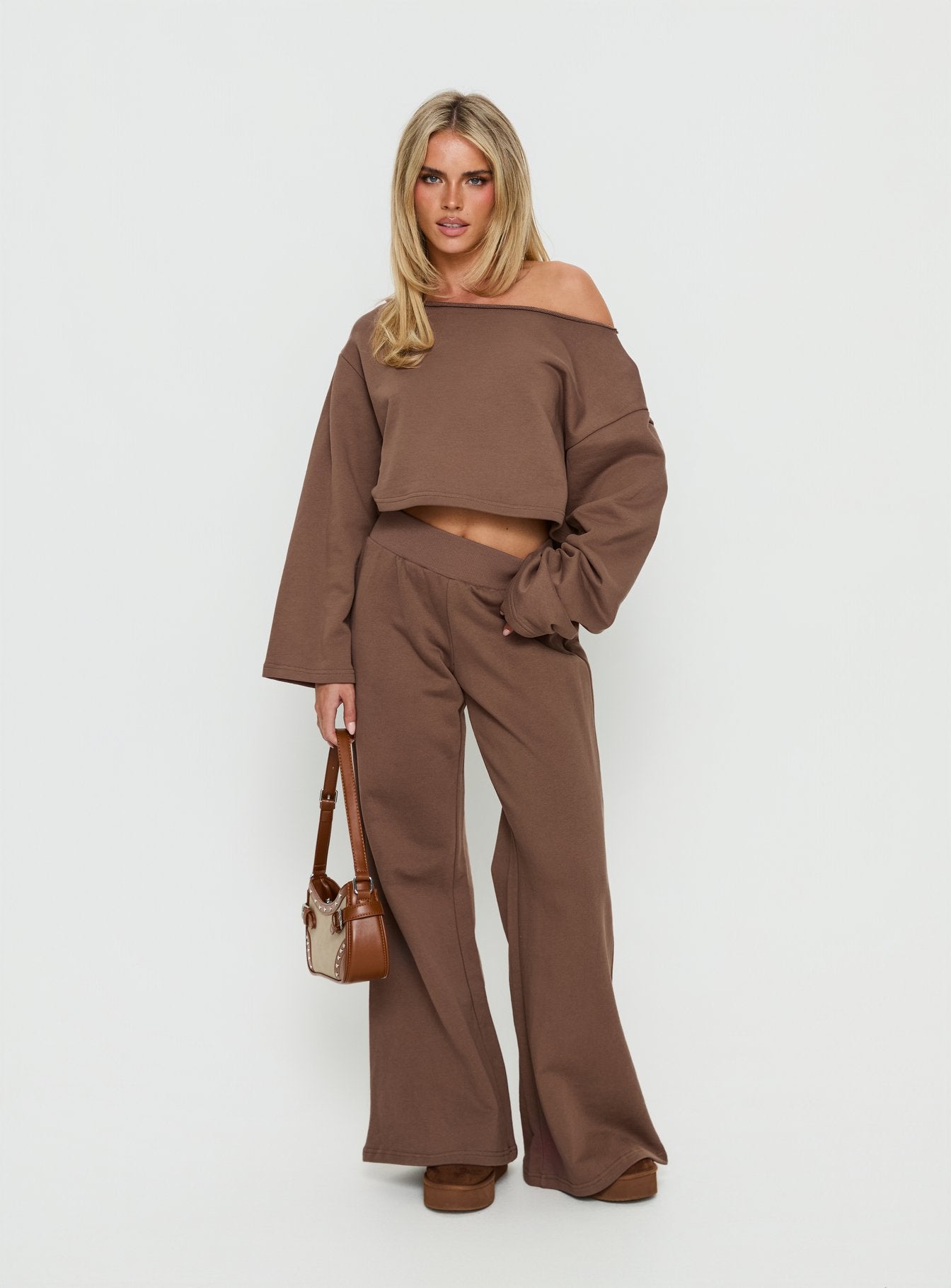 Peaks Flared Track Pants Cocoa - Image 3