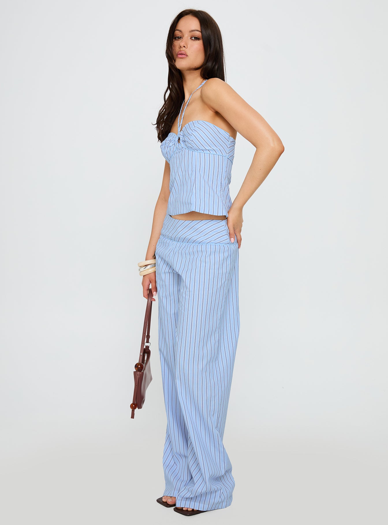 Sofea Mid Rise Pant Blue Stripe - Image 4