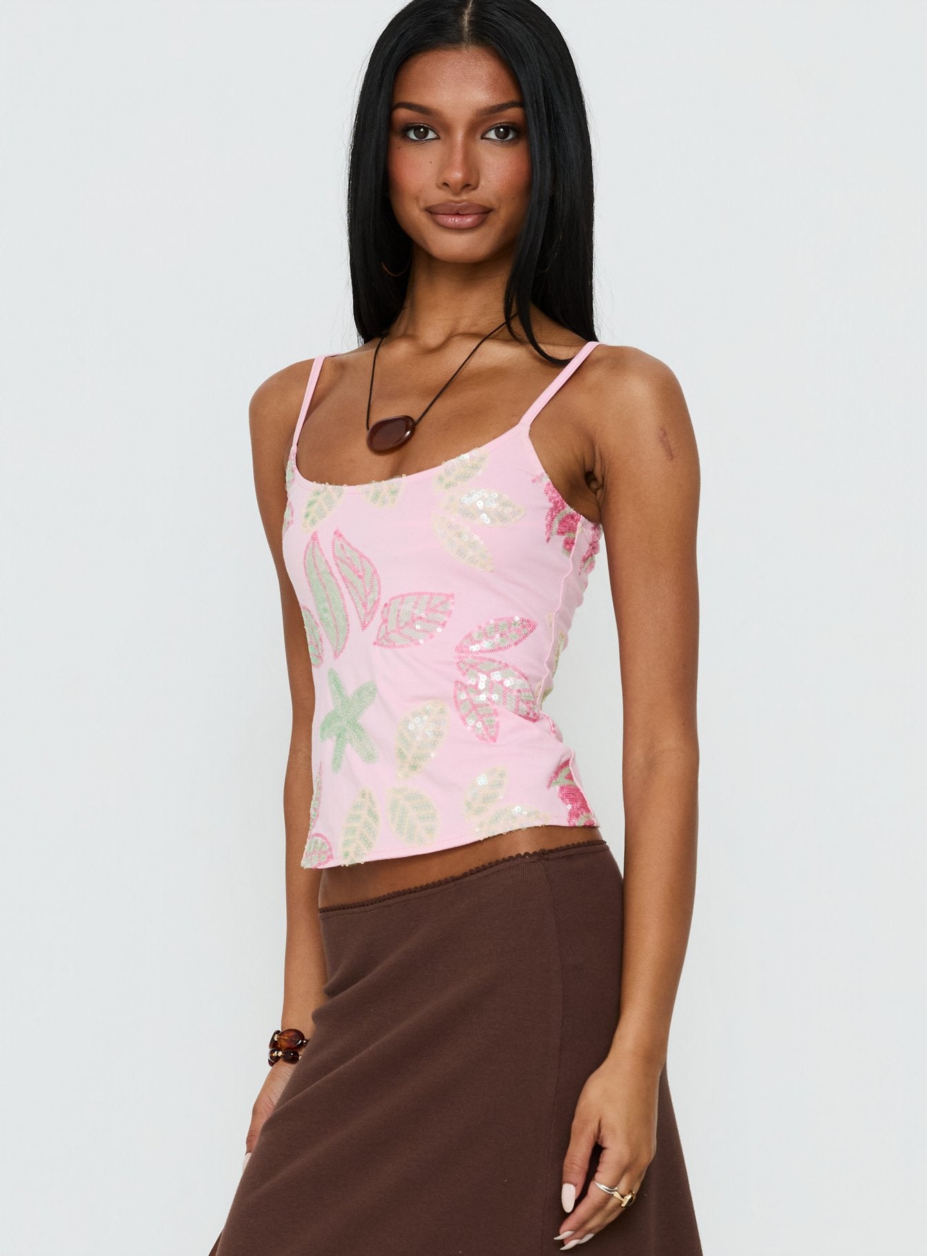 Lunavia Sequin Cami Top Pink - Image 4