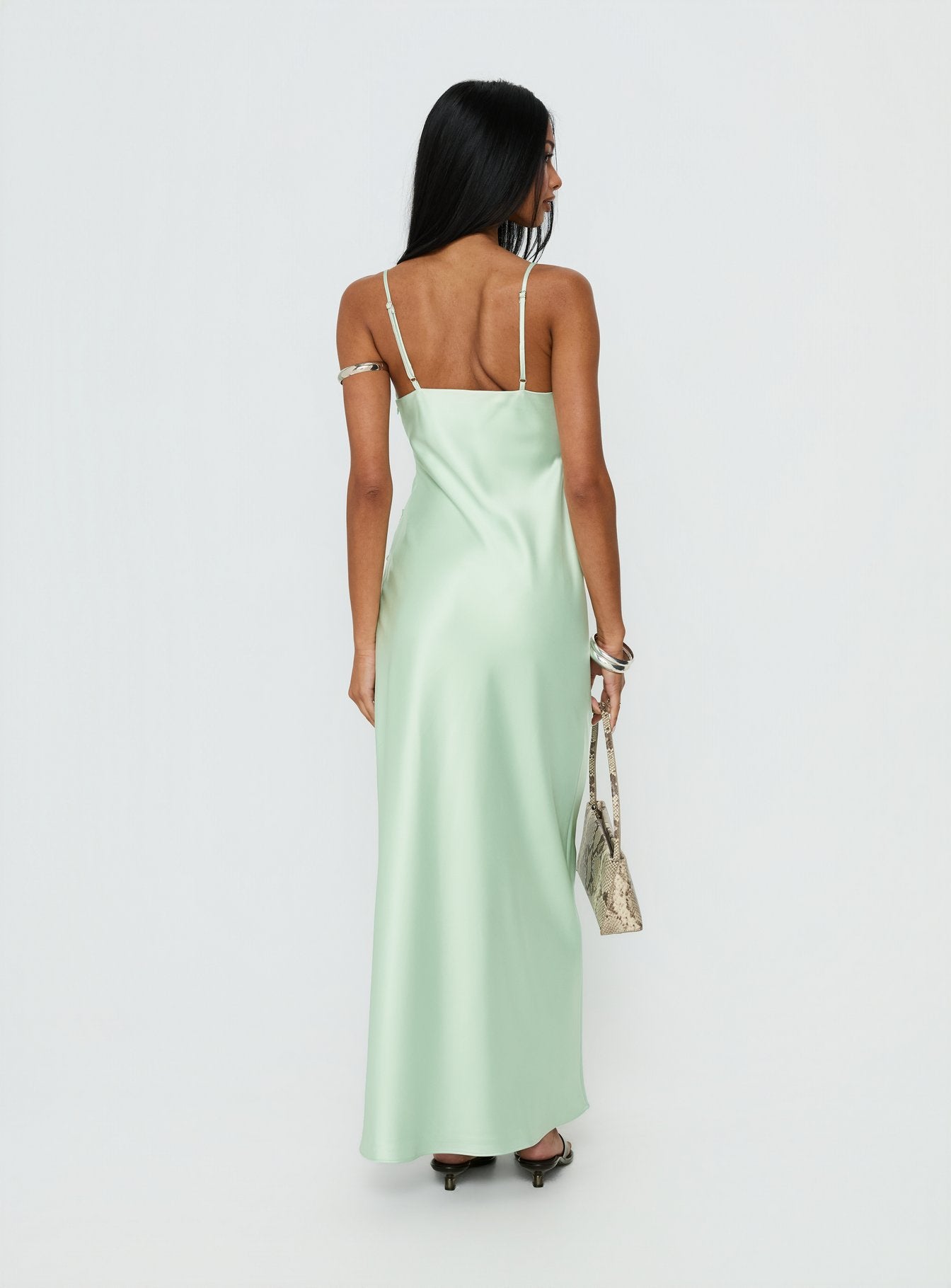 Madelene Lace V Neck Maxi Dress Jelly Mint - Image 4