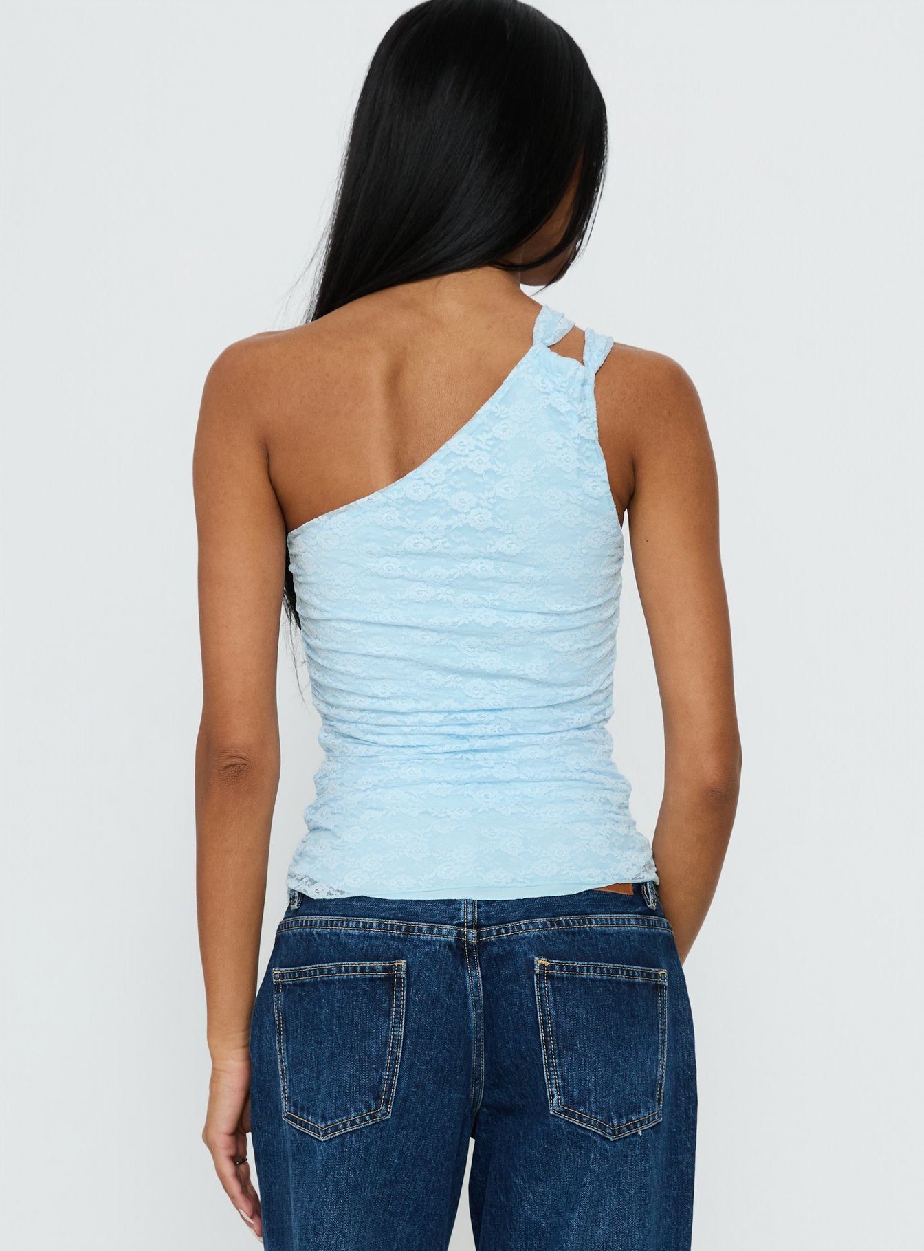 Arienne One Shoulder Top Blue - Image 4