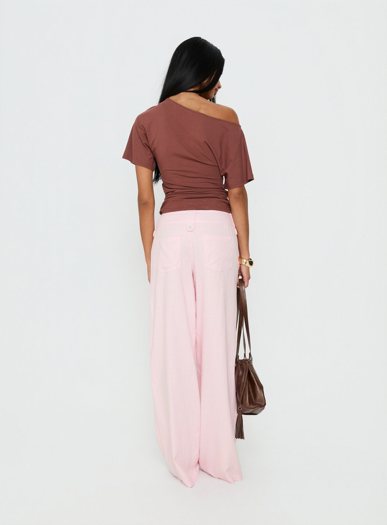 Pedra Wide Leg Pant Pink - Image 4