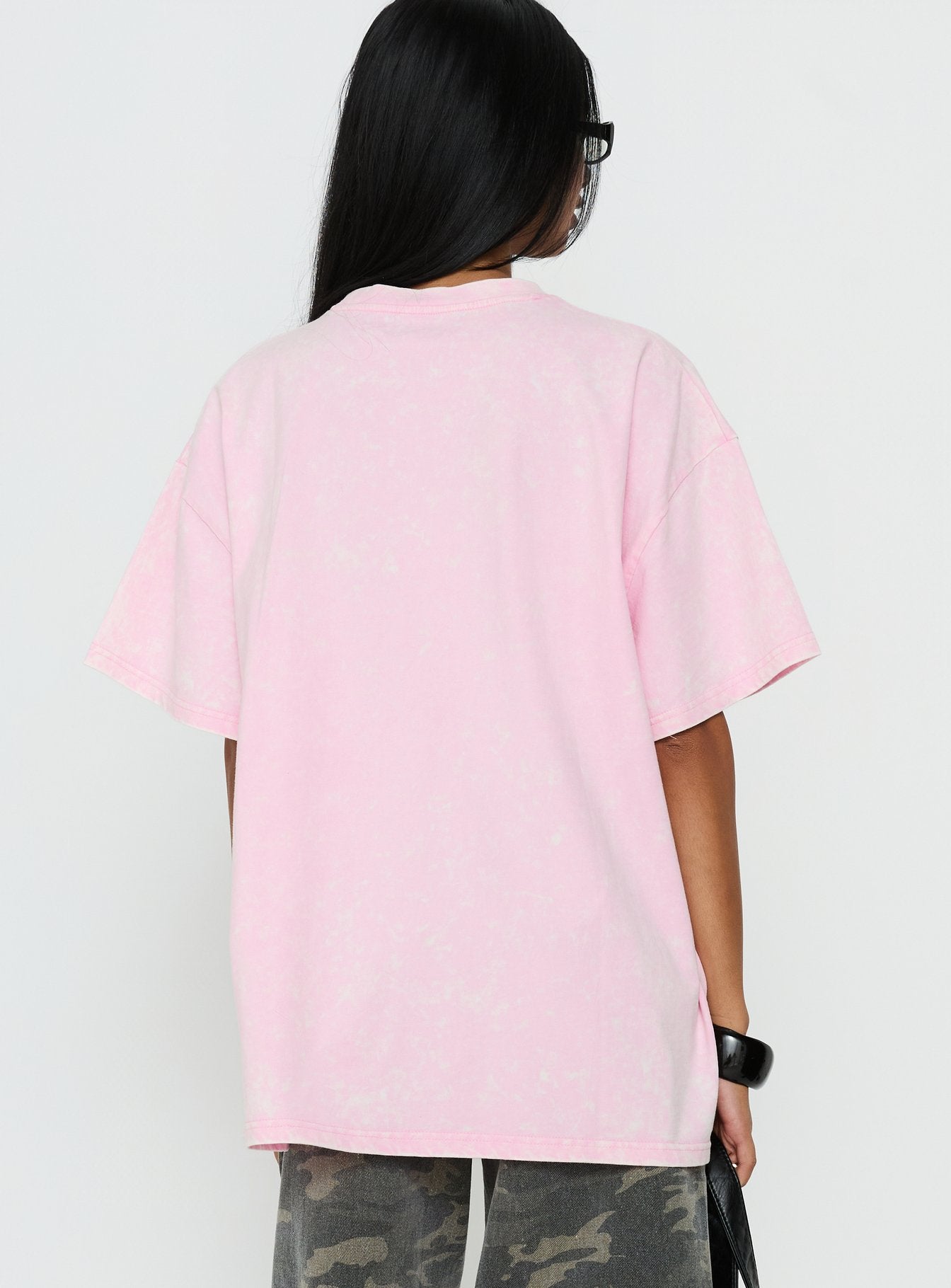 Betty Boop Speedracer Oversized Graphic Tee Washed Pink - Image 4