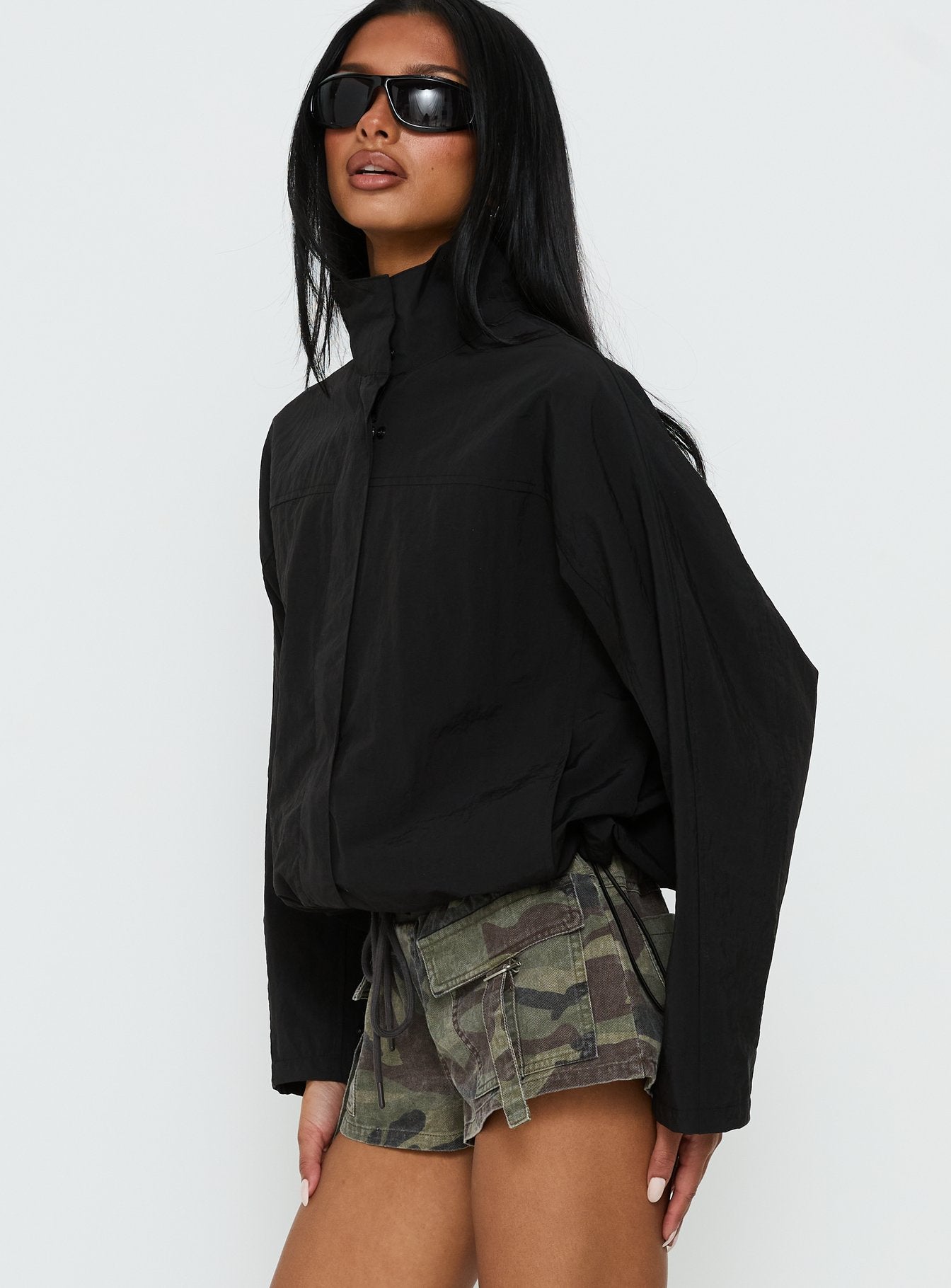 Shoreline Windbreaker Jacket Noir - Image 4