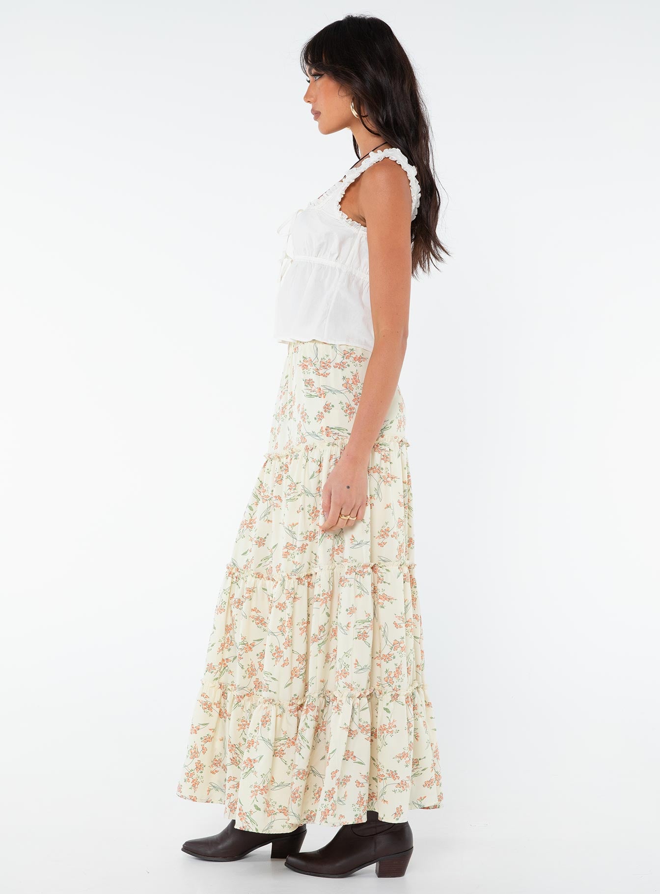 Miriah Maxi Skirt Cream Floral - Image 4
