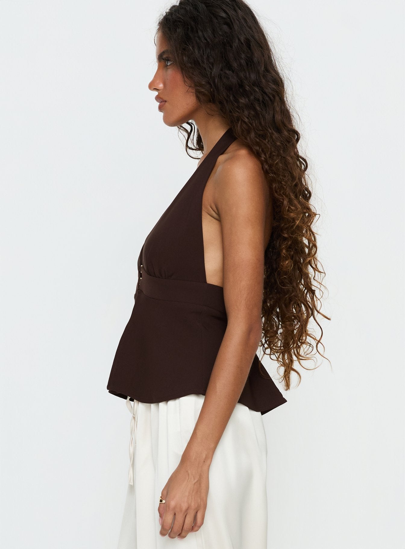 Brealle Halter Top Chocolate - Image 3