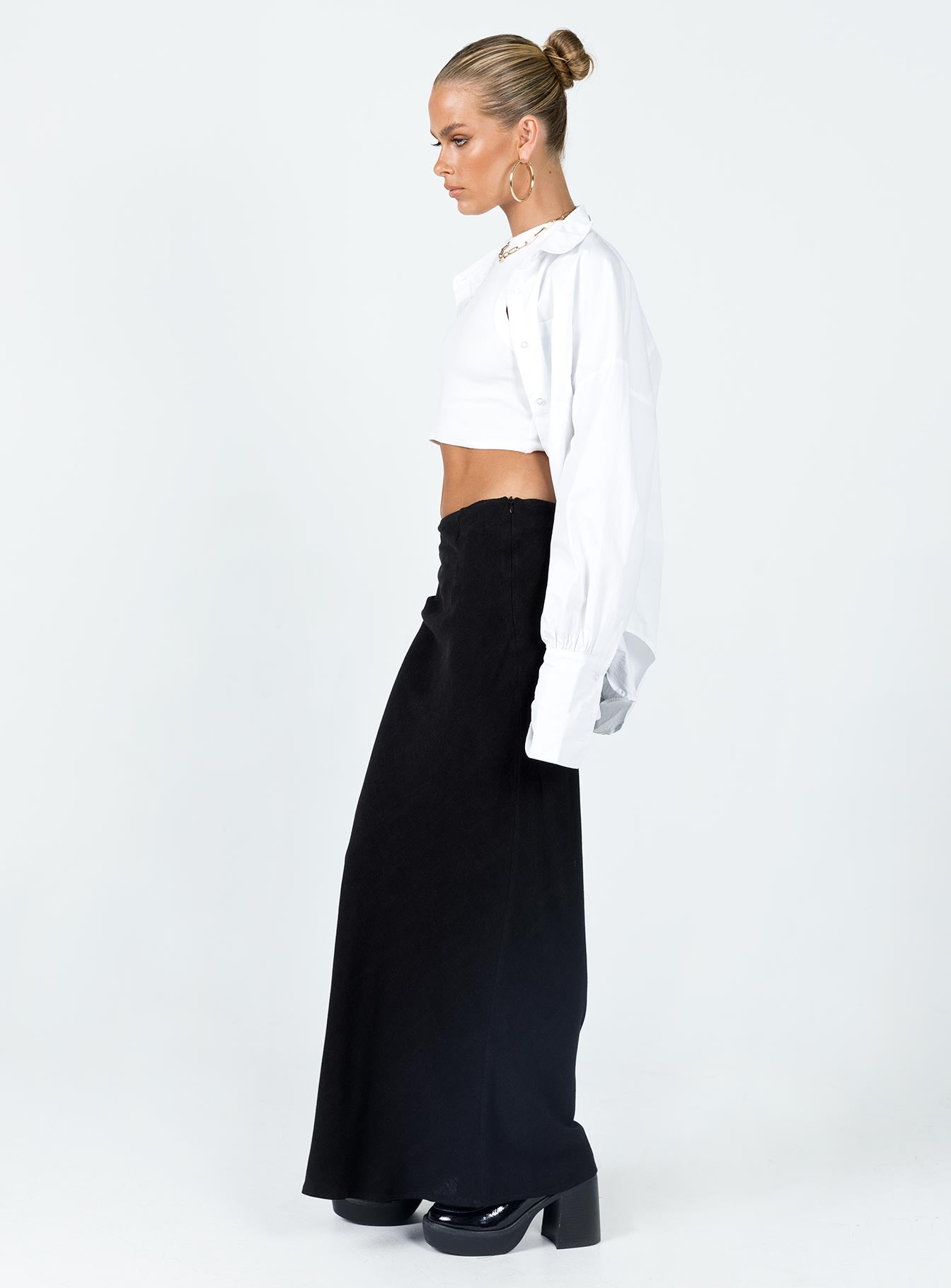 Jodie Maxi Skirt Black - Image 4