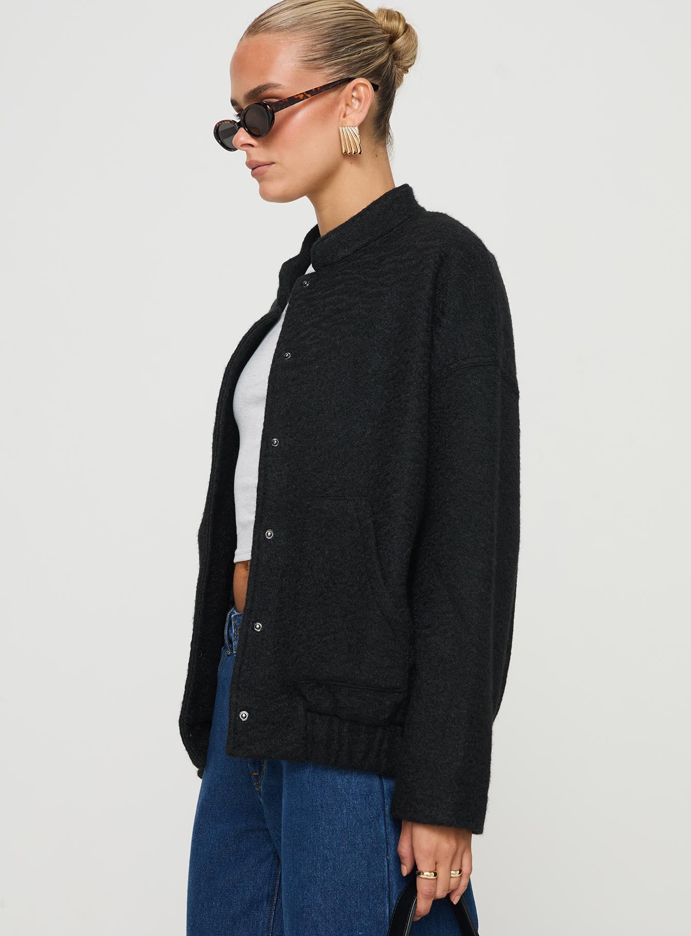 Stillar Bomber Jacket Black - Image 4