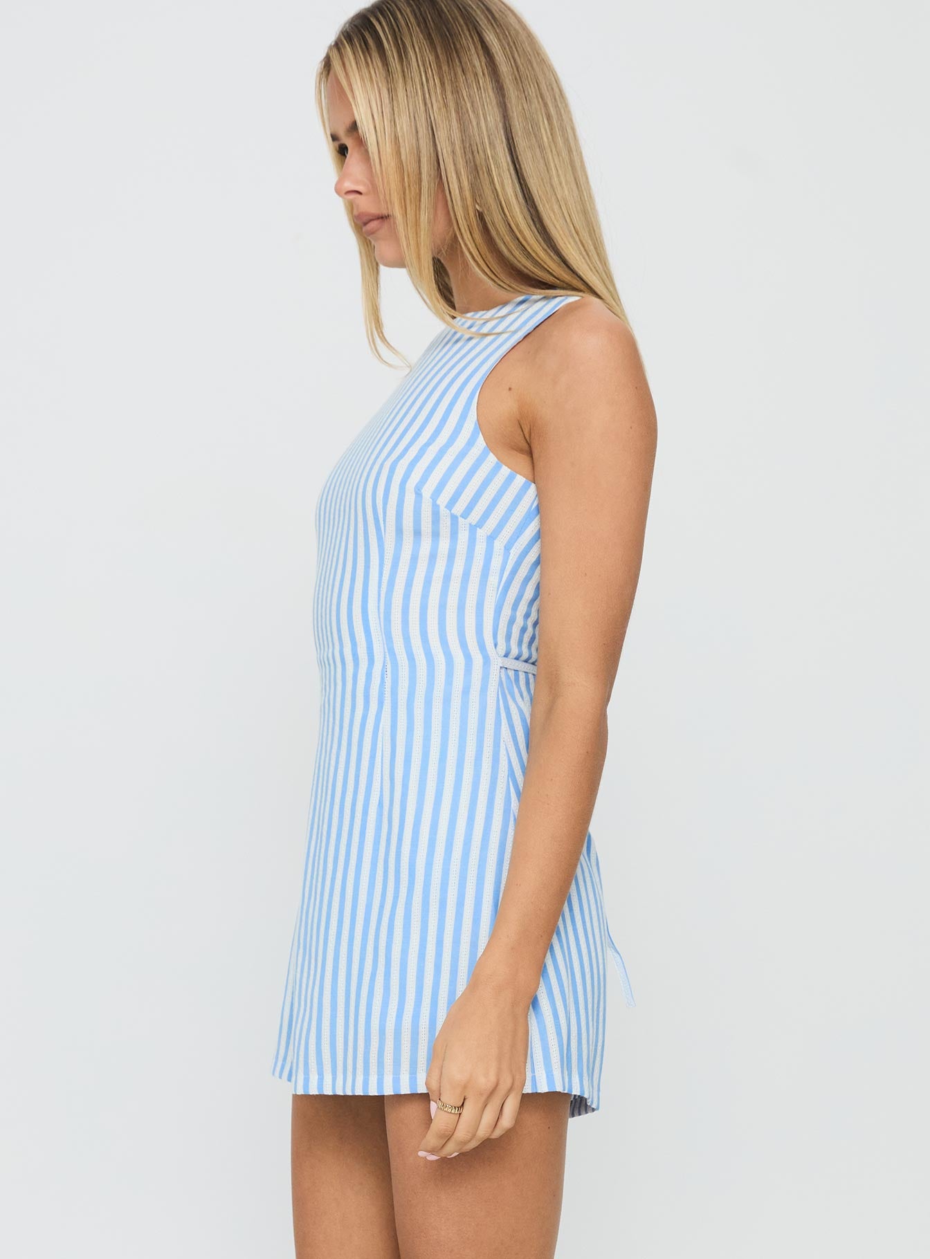 Yumiko Playsuit Blue Stripe - Image 4