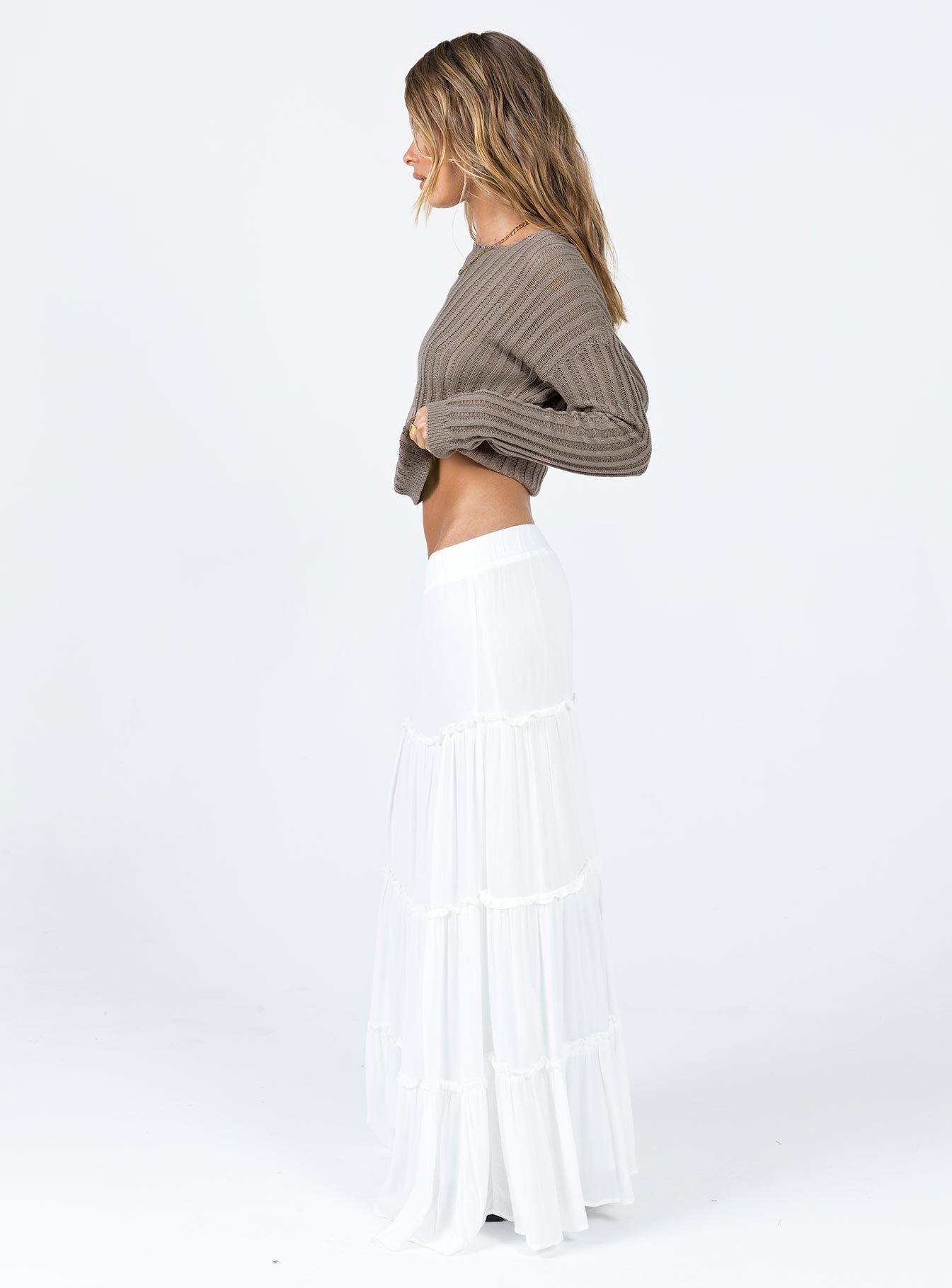 Miriah Maxi Skirt White - Image 4