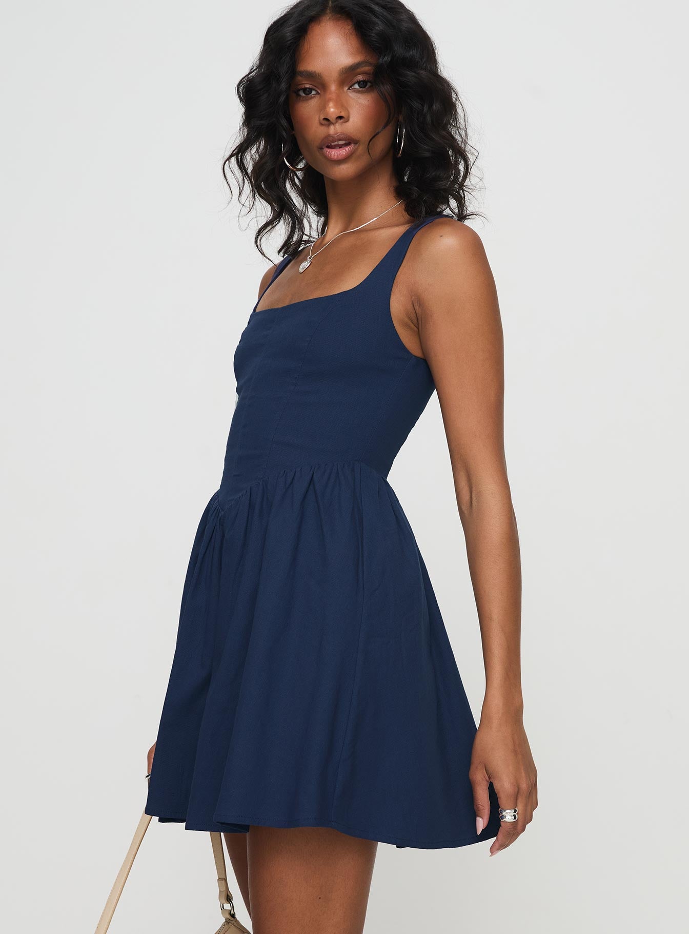 Martie Mini Dress Navy - Image 4