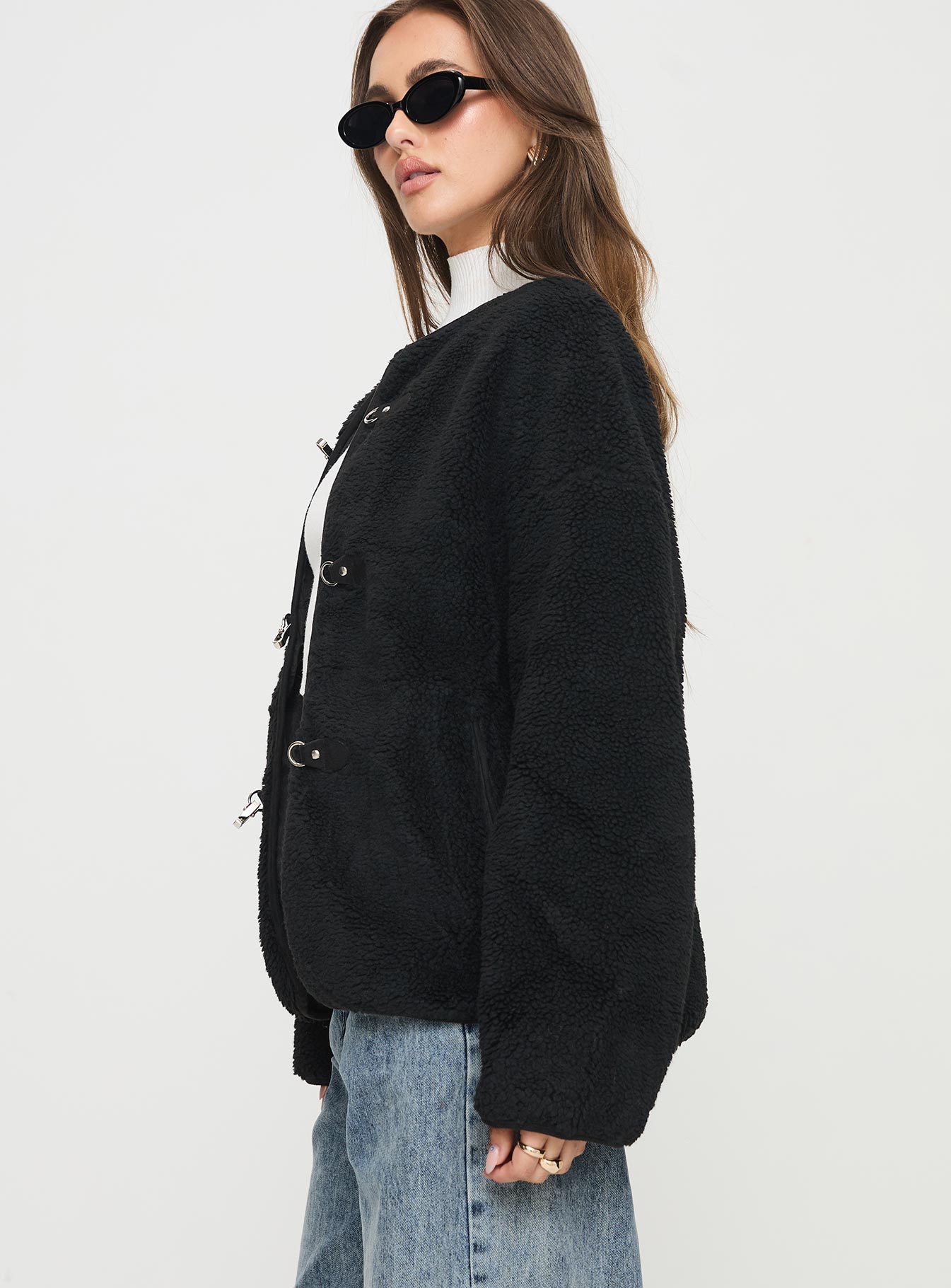Adylic Teddy Coat Black - Image 4