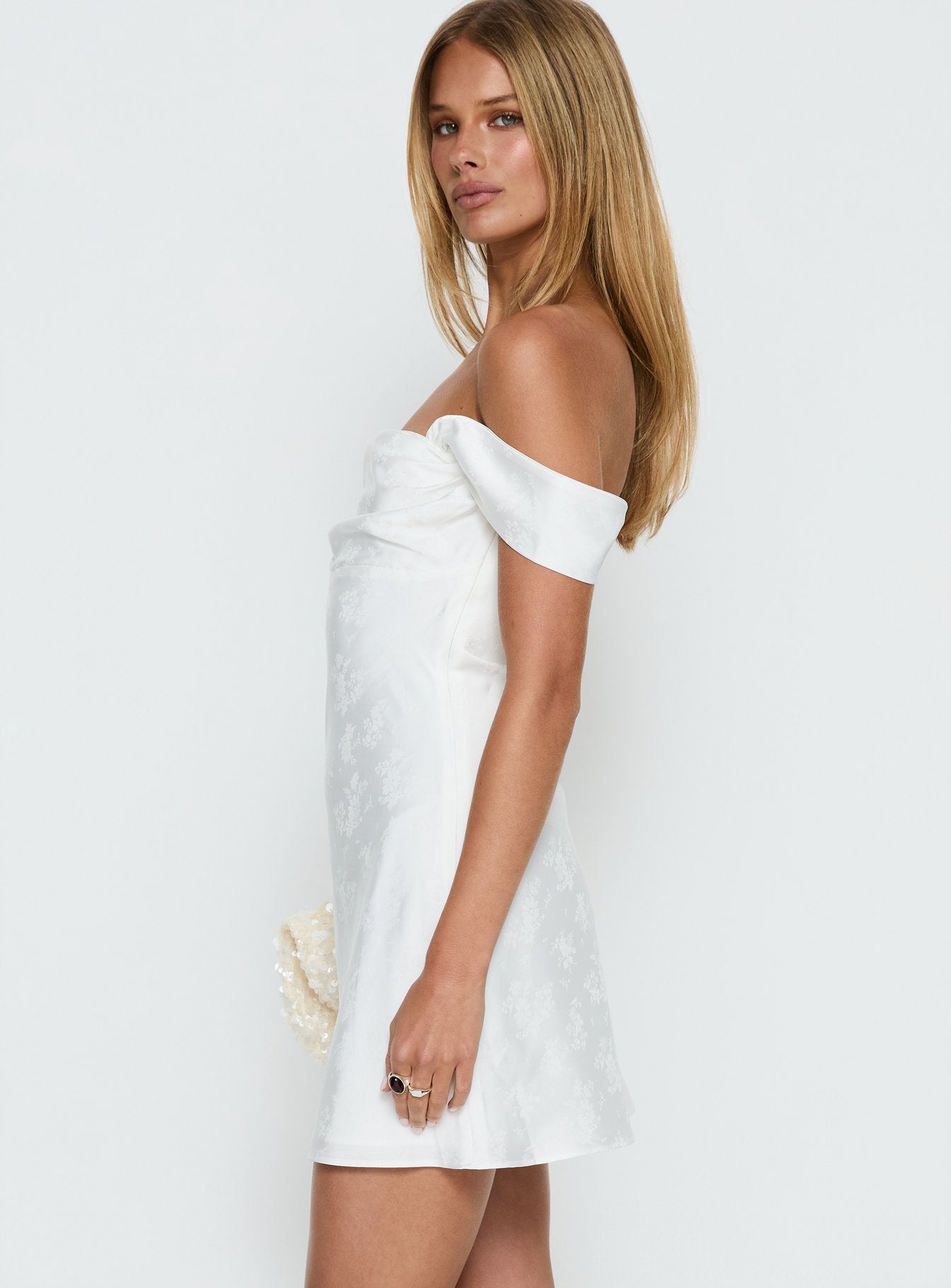 Zabbarra Mini Dress White Floral - Image 4