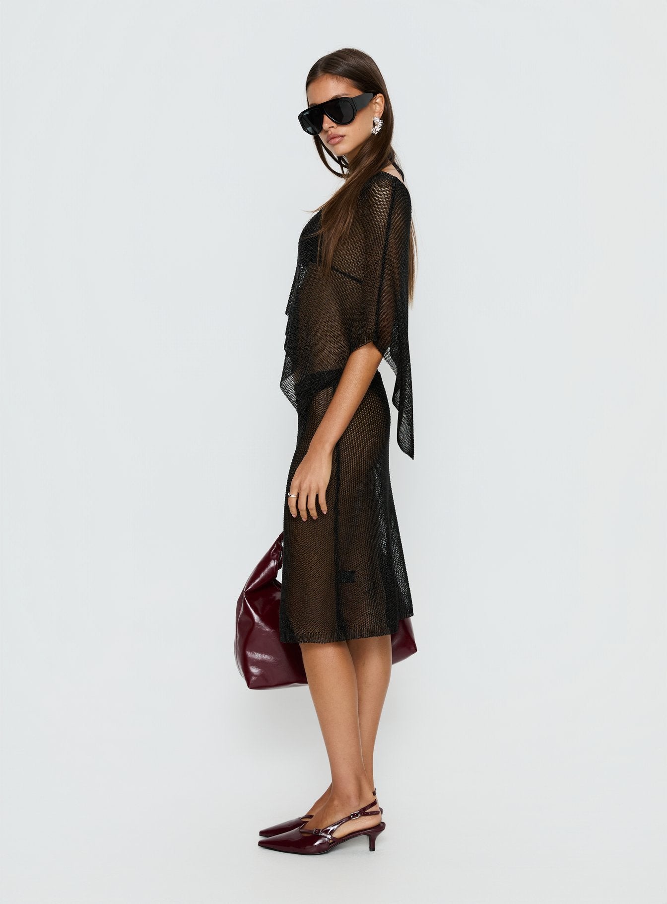 Luminous Midi Skirt Black - Image 4