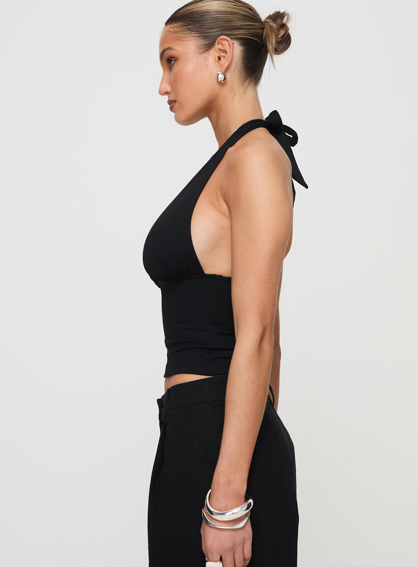 Whimsy Halter Top Black Petite - Image 4