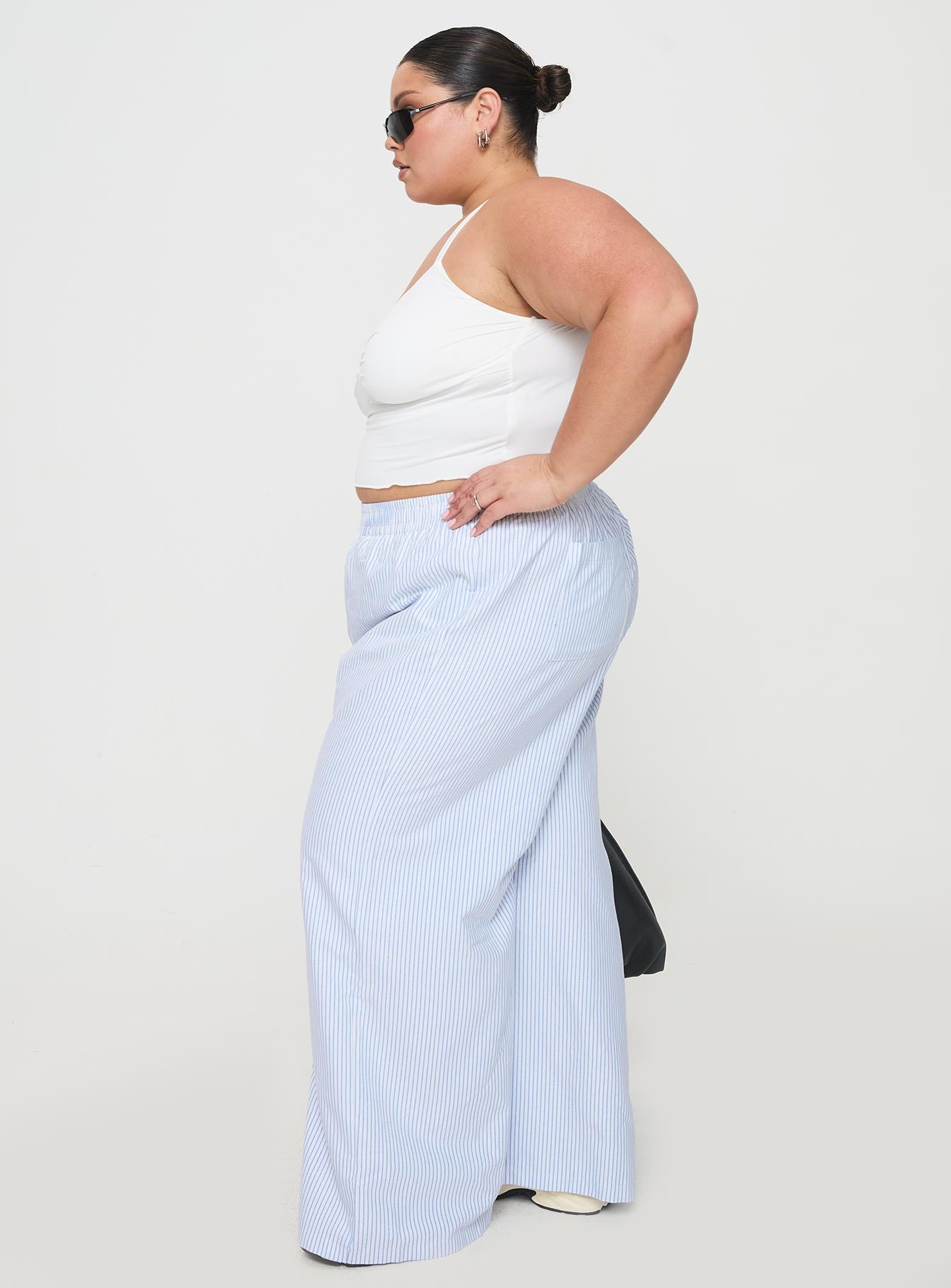 Beach House Pants Blue Stripe Curve - Image 4