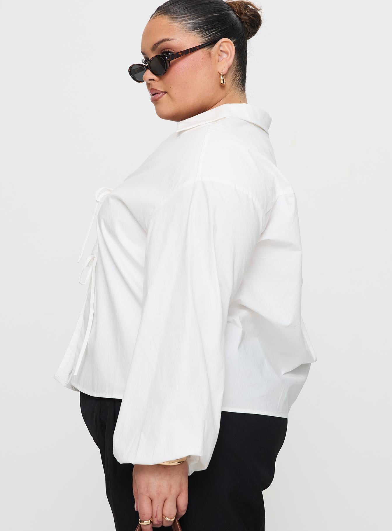 Rinon Long Sleeve Top White Curve - Image 4