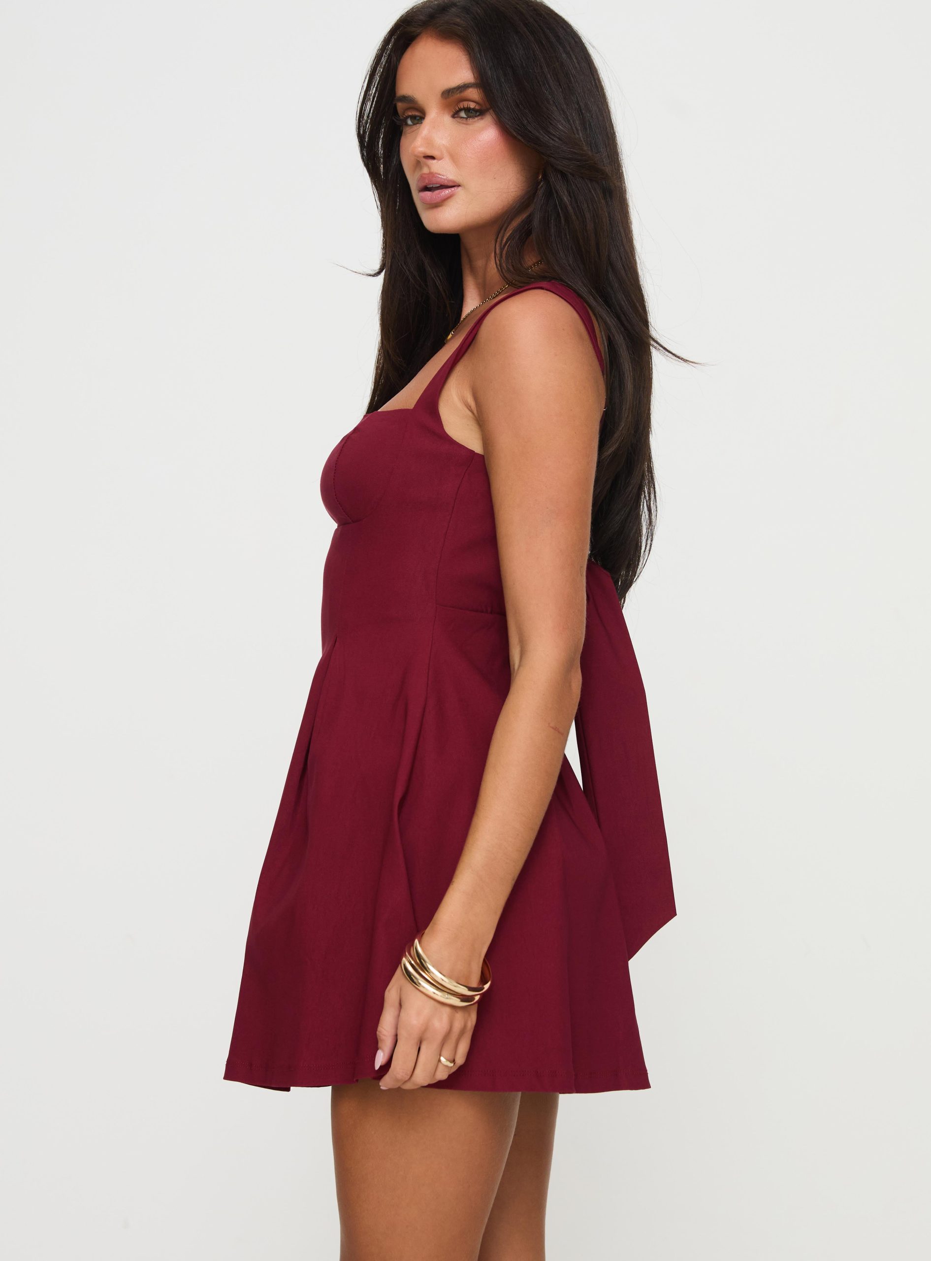 Xanthus Mini Dress Red Petite - Image 3