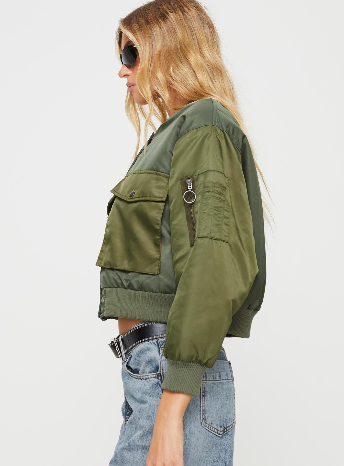 Milener Utility Bomber Jacket Olive - Image 4