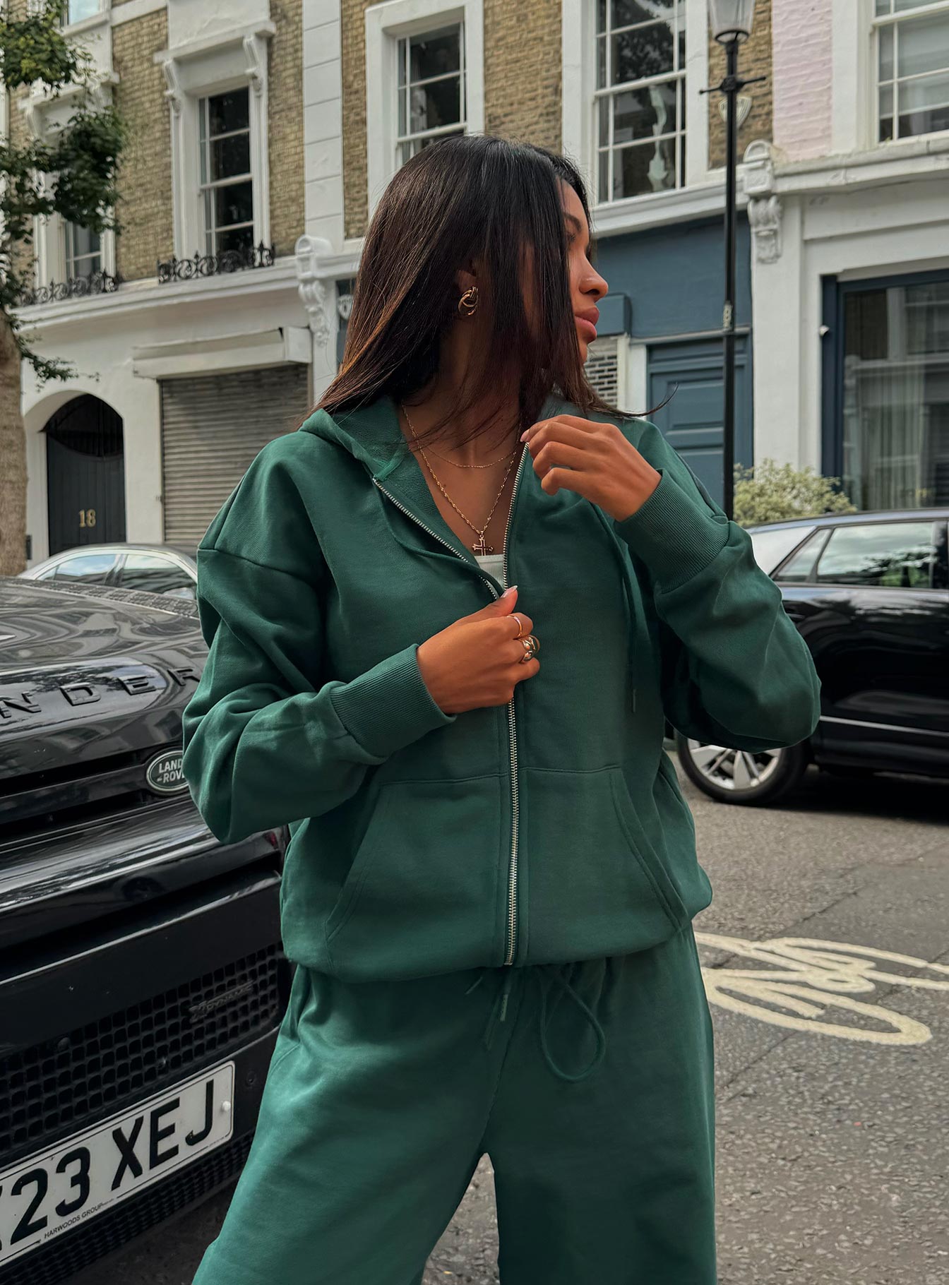 All Day Oversized Hoodie Green - Image 3
