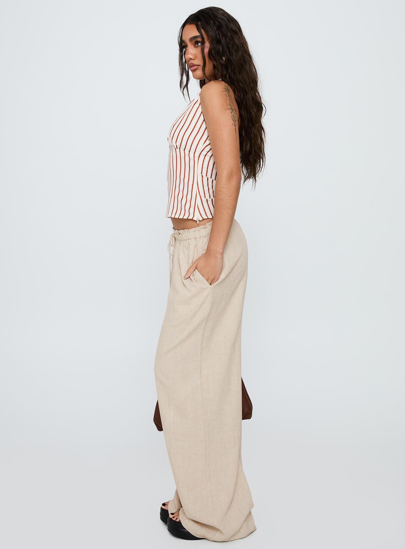 Seascape Oversize Tie Pants Natural - Image 4