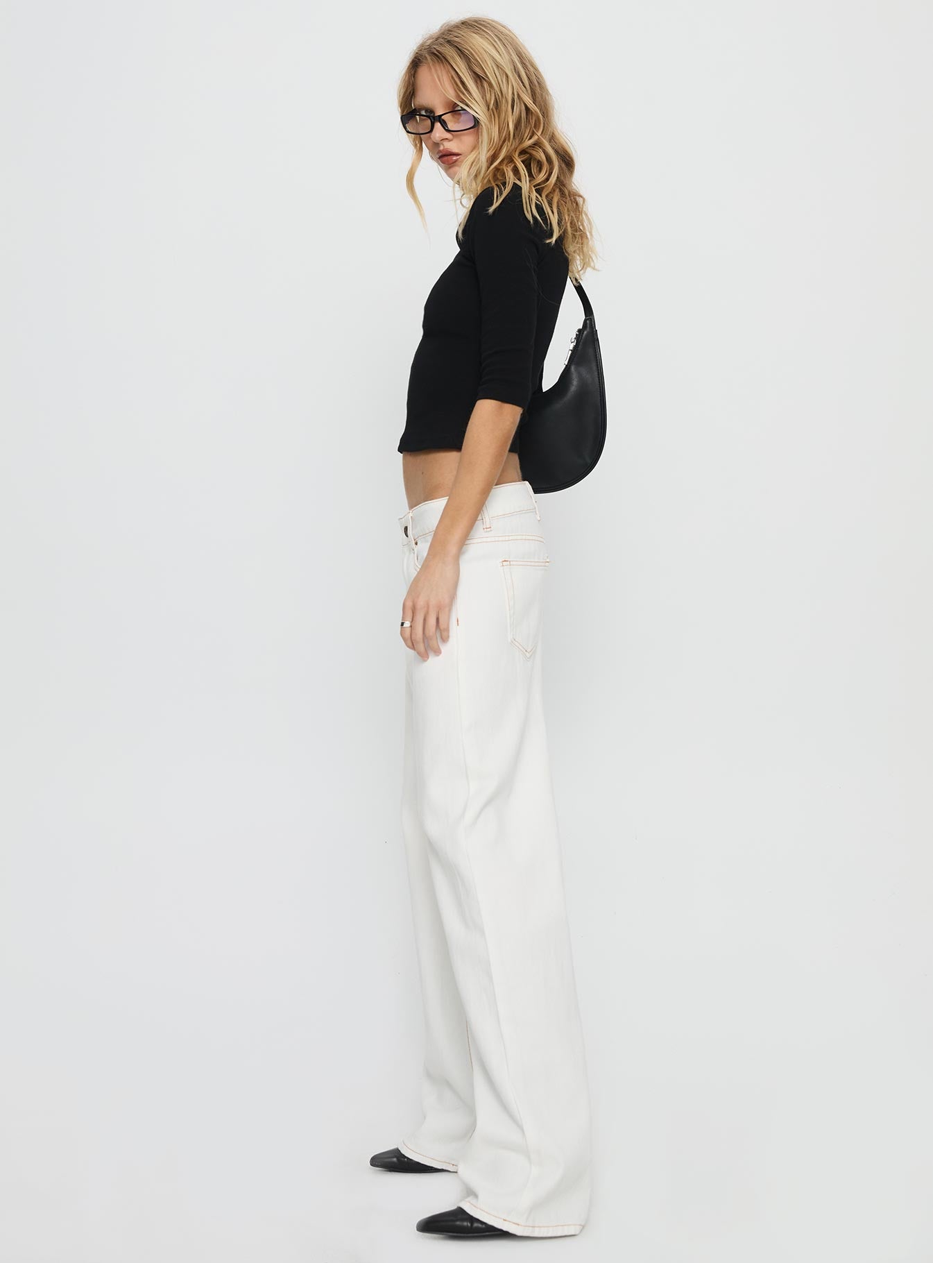 Top Model Low Rise Straight Leg Jeans Porcelain - Image 4