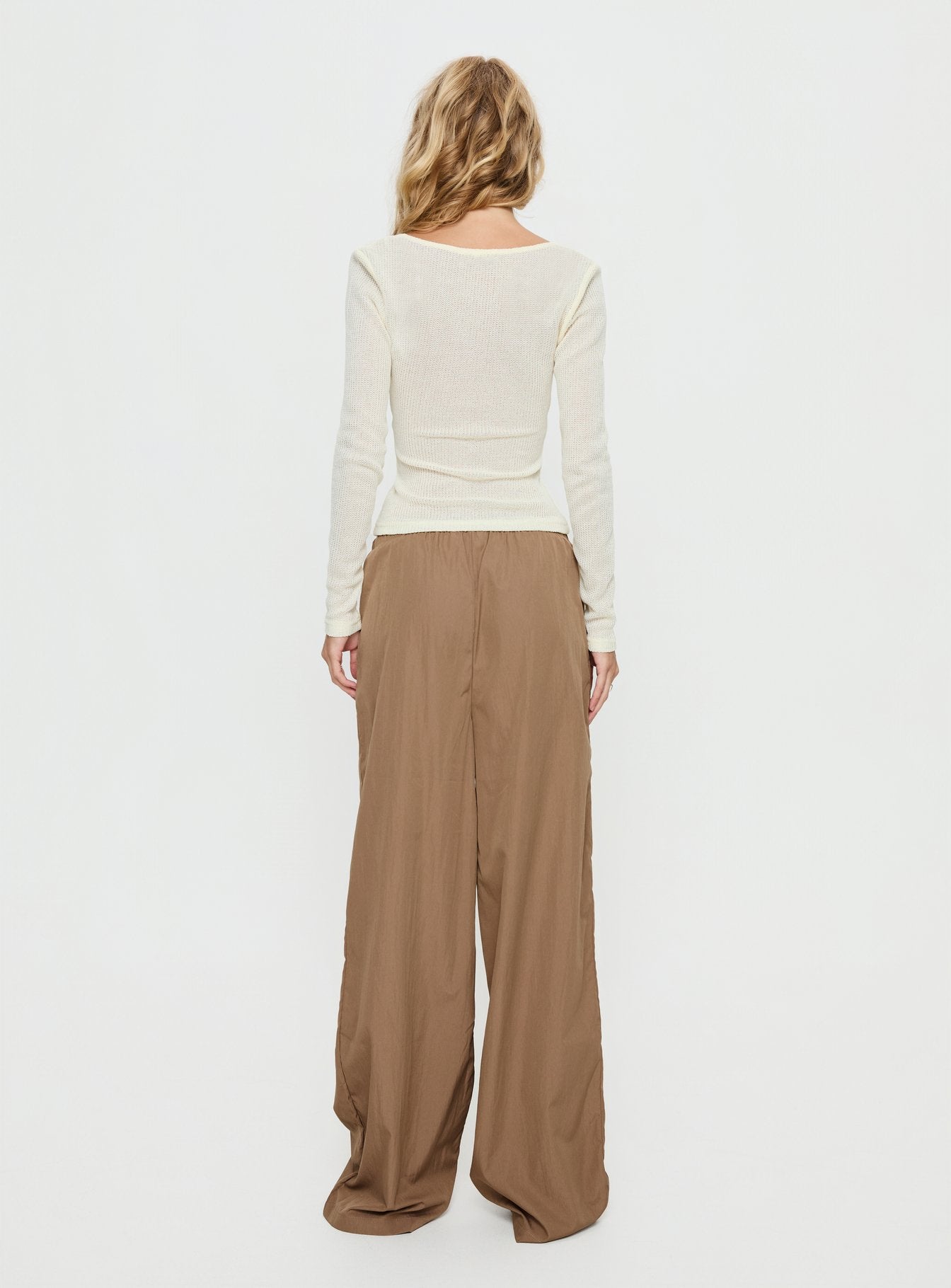Romonda Drawstring Straight Leg Pants Khaki - Image 4