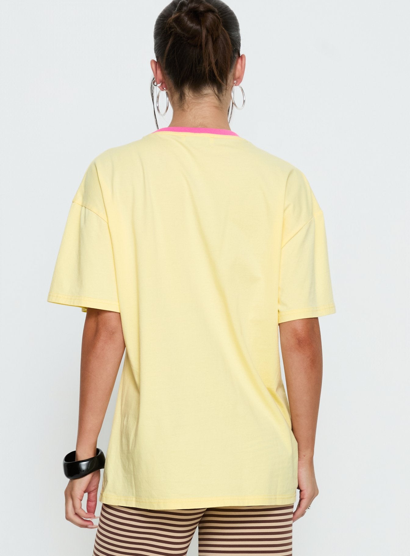 Wild Light Oversized Graphic Tee Yellow / Pink - Image 4