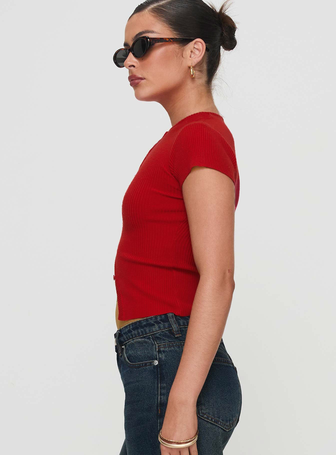 Suzu Knit Top Red - Image 4