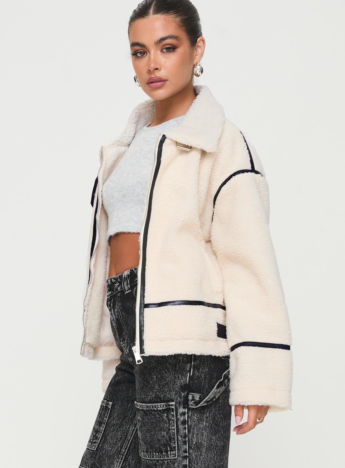 Lumanara Shearling Jacket Cream - Image 3