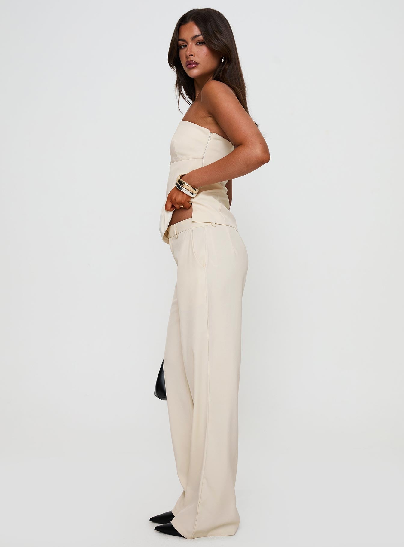 Irresistible Wide Leg Pant Cream - Image 4