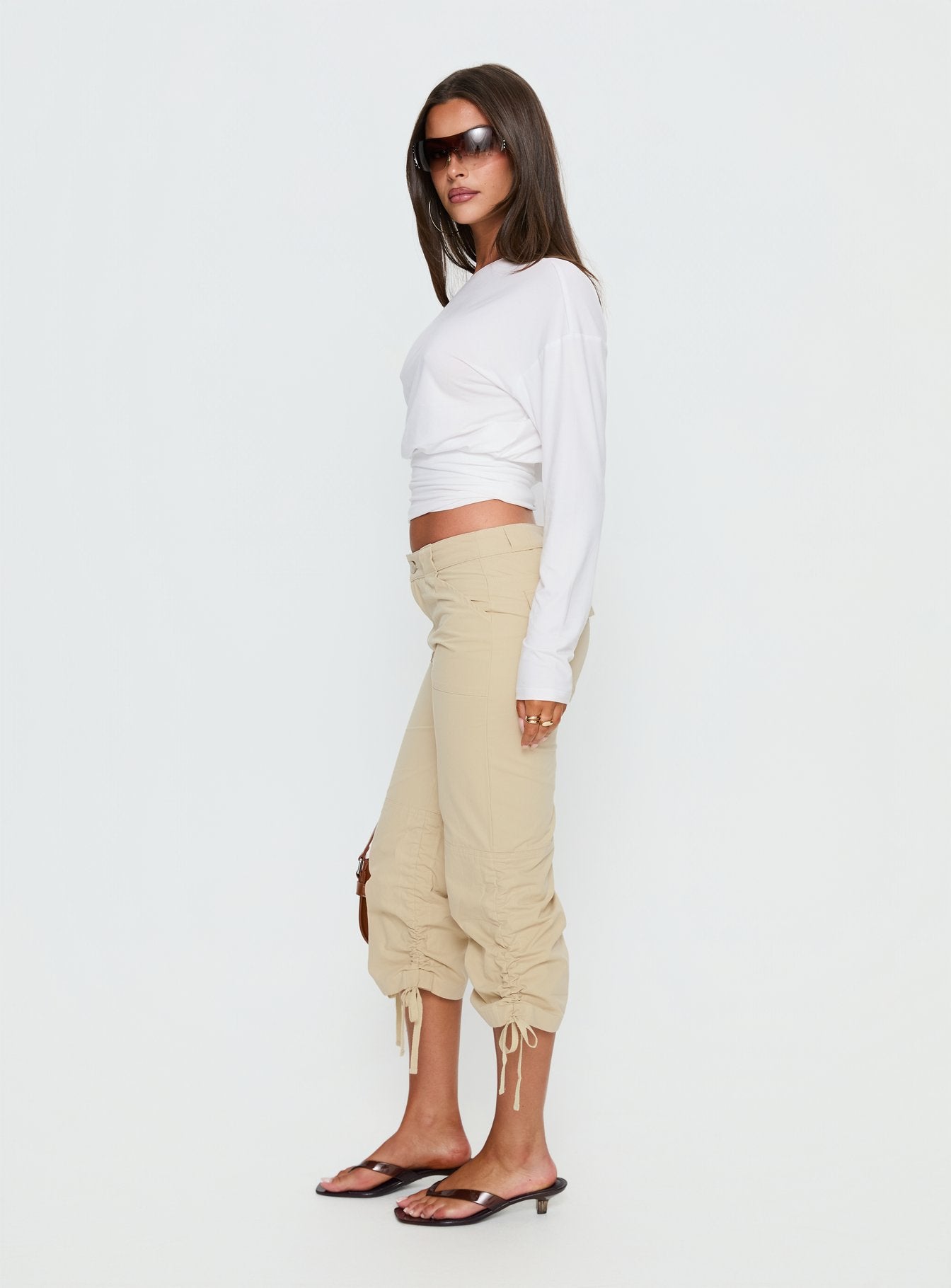 Hot Rod Capri Pant Beige - Image 4