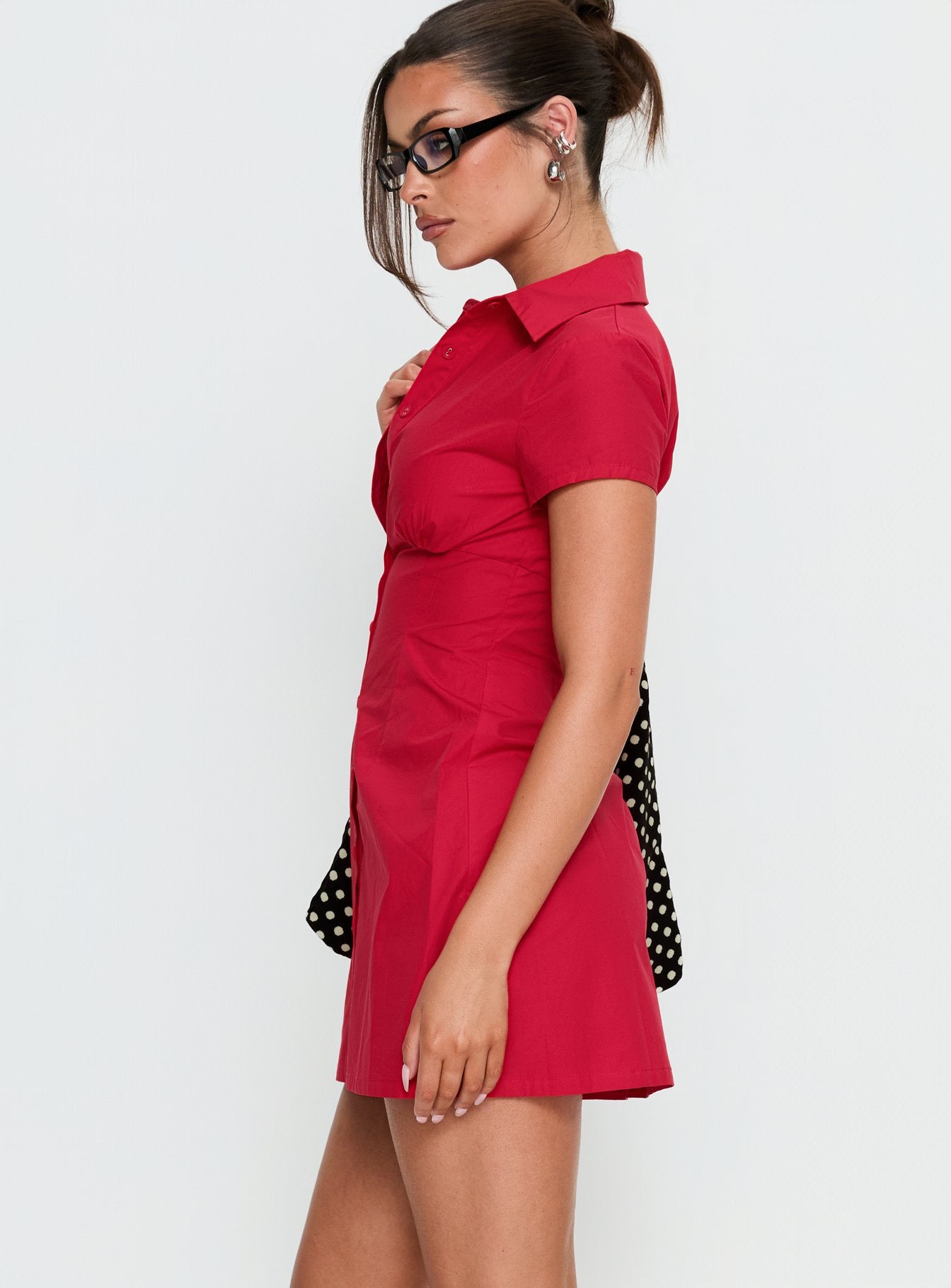 Motley Mini Dress Red - Image 3