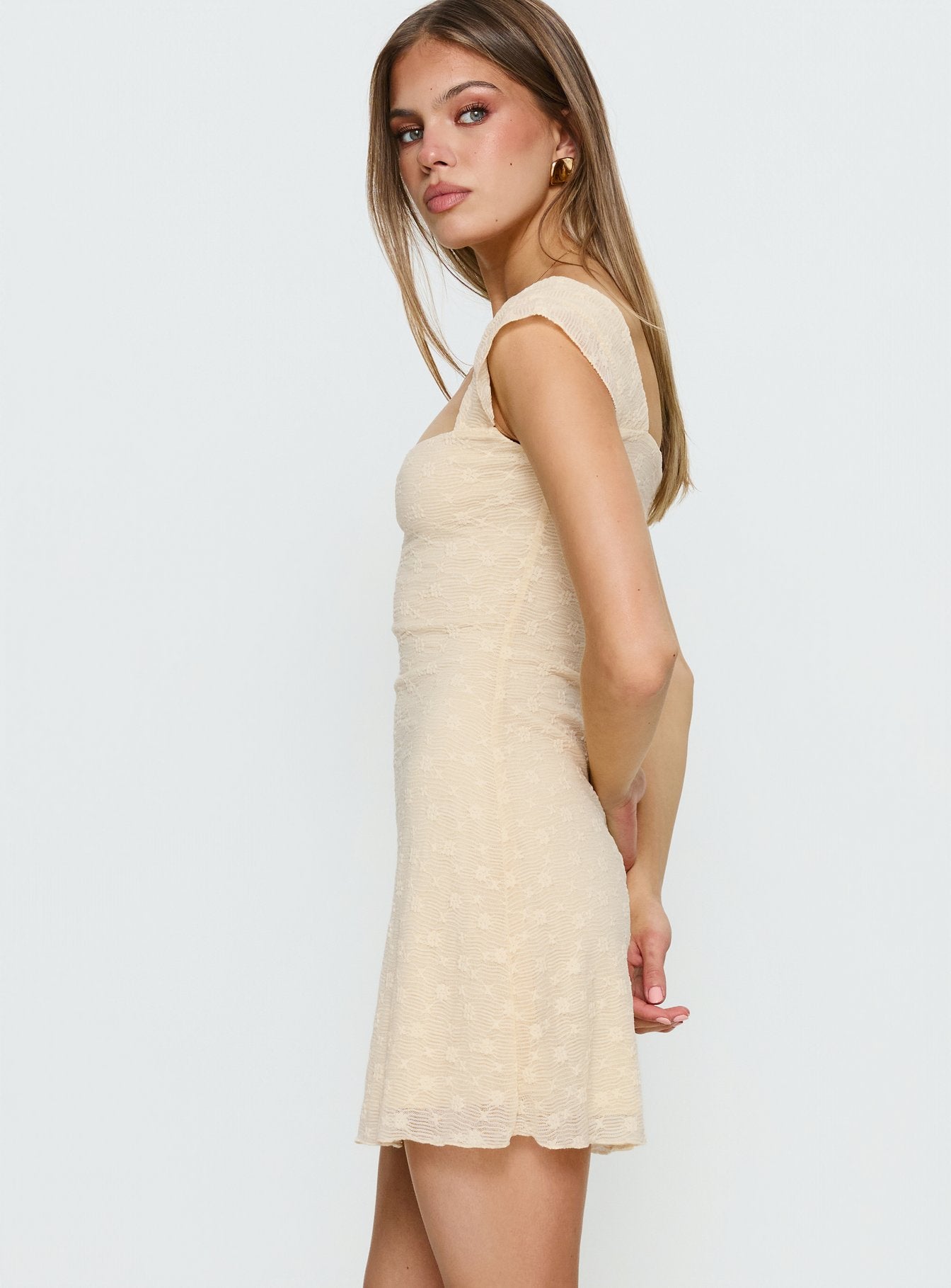 Lanchester Mini Dress Butter Yellow - Image 4