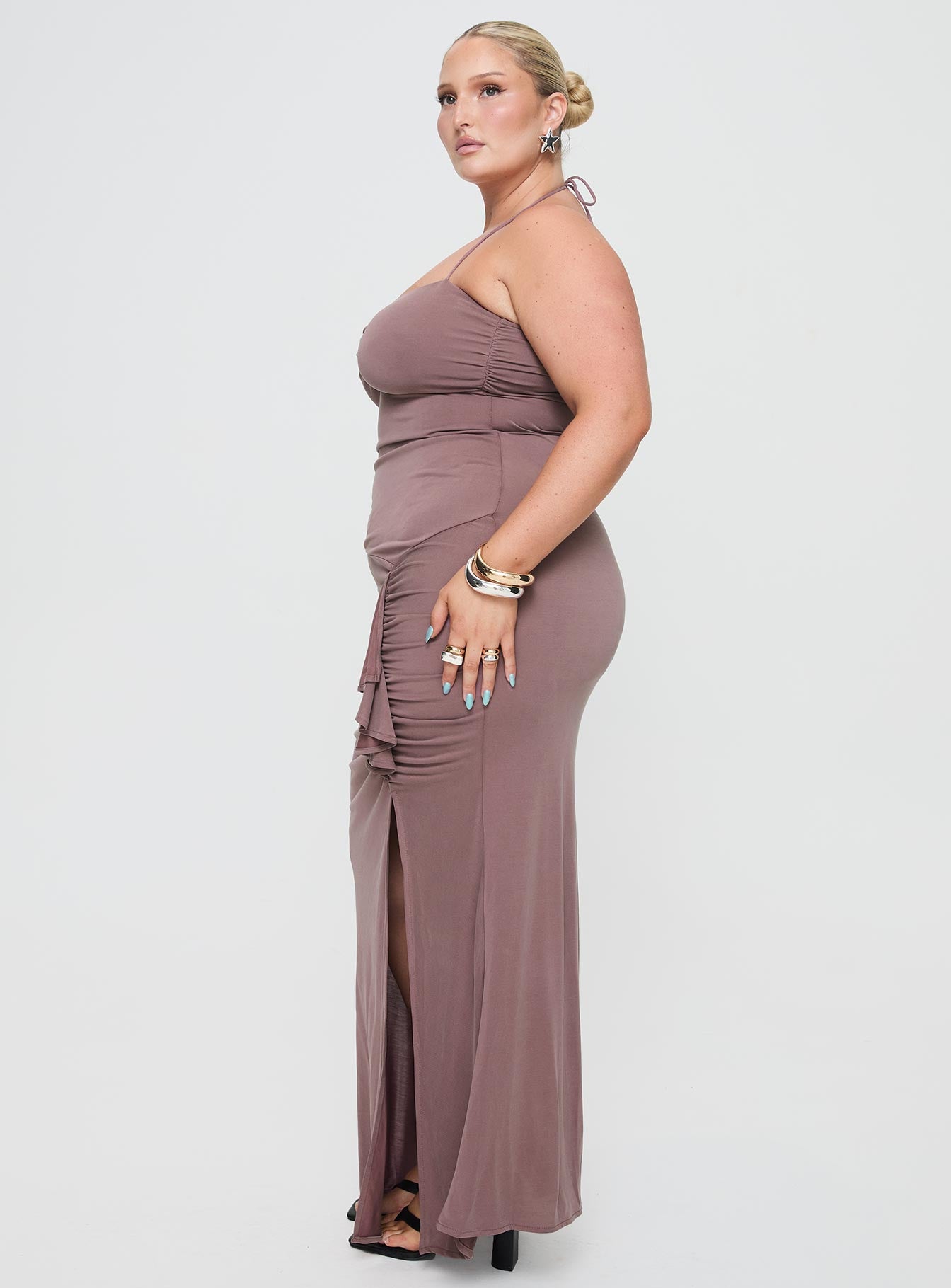 Destinations Maxi Dress Mauve Curve - Image 4