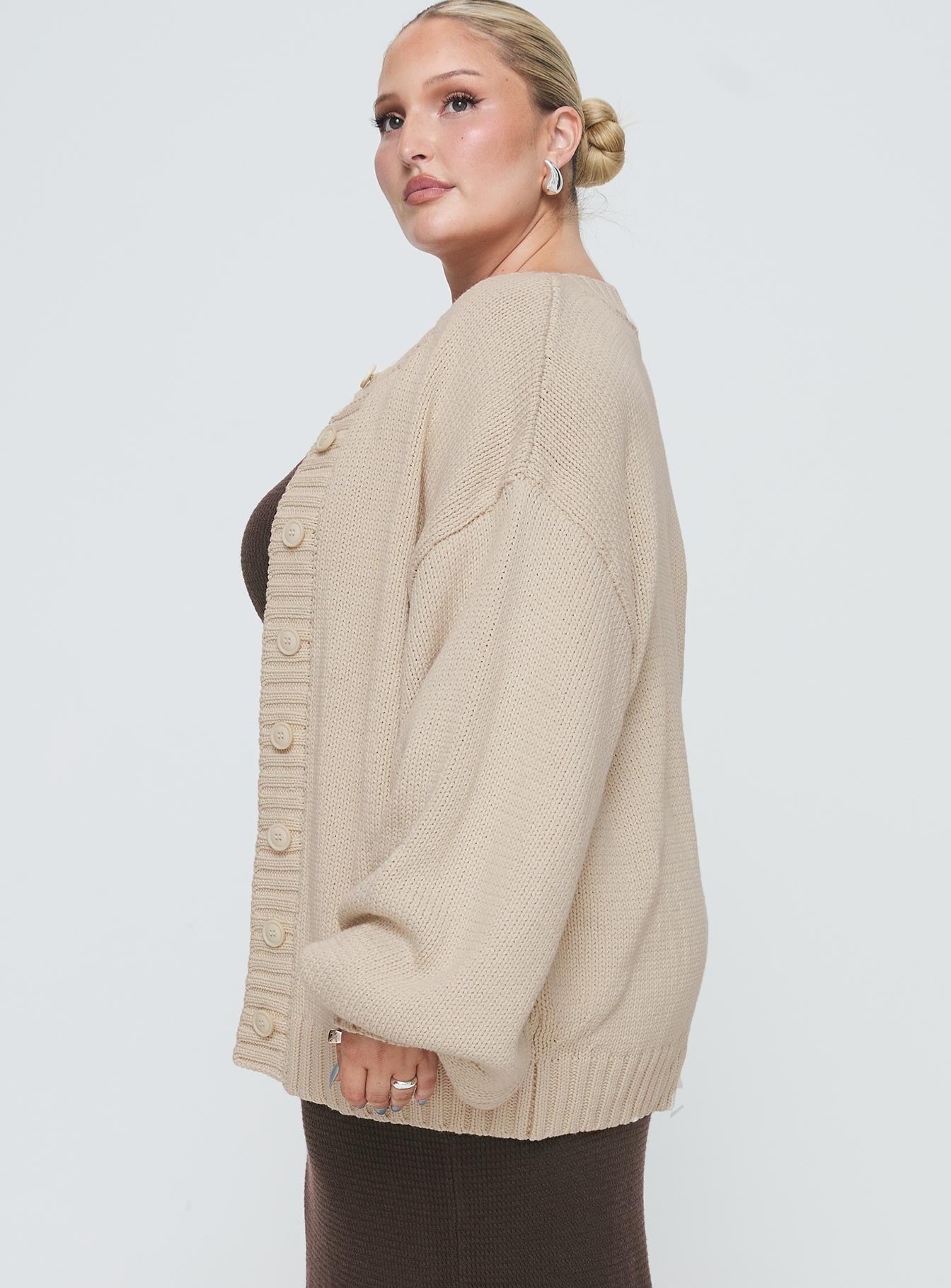 Edern Cardigan Cream Curve - Image 3