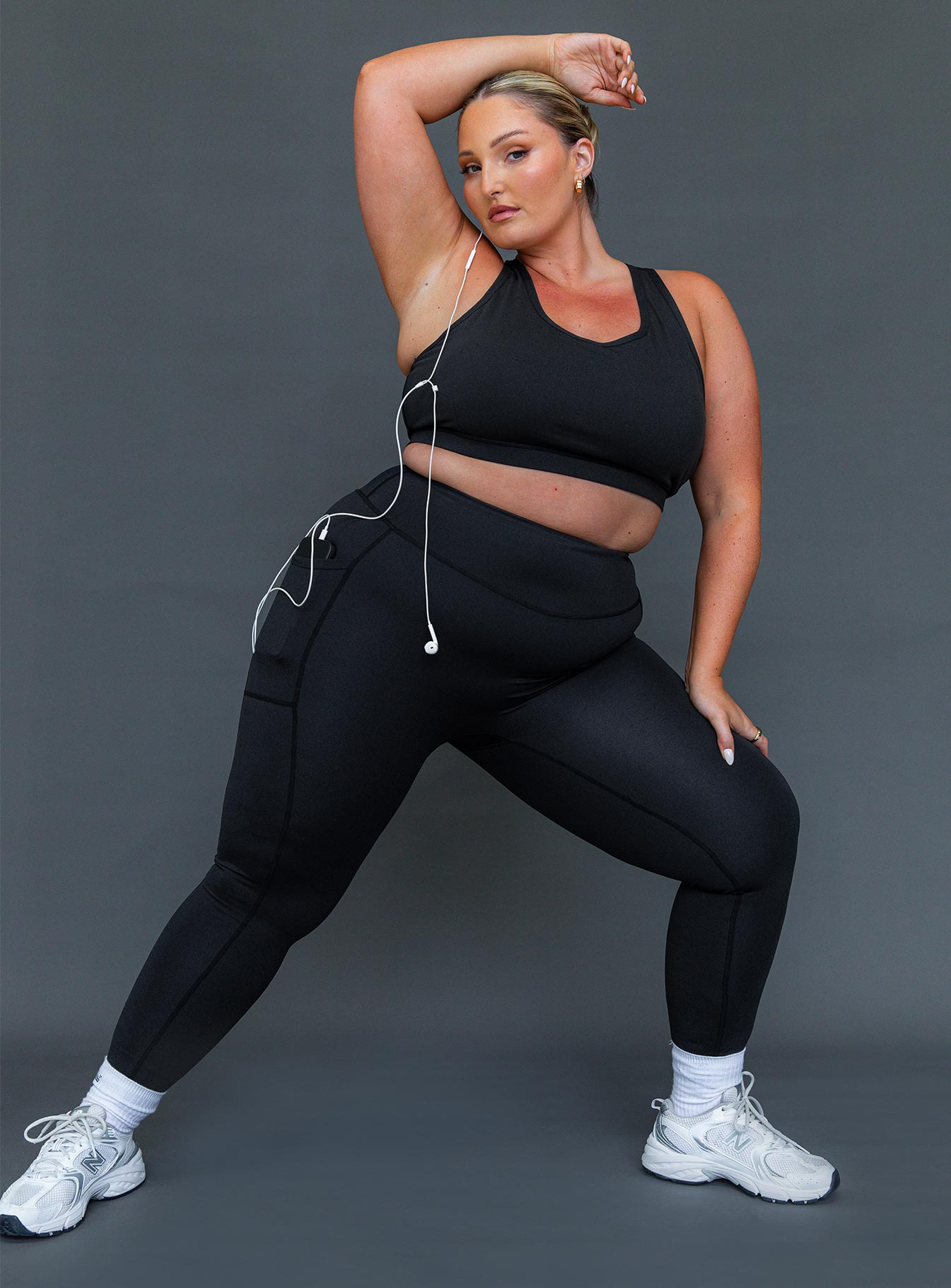 Unstoppable Activewear 7/8 Leggings Black Curve - Image 3