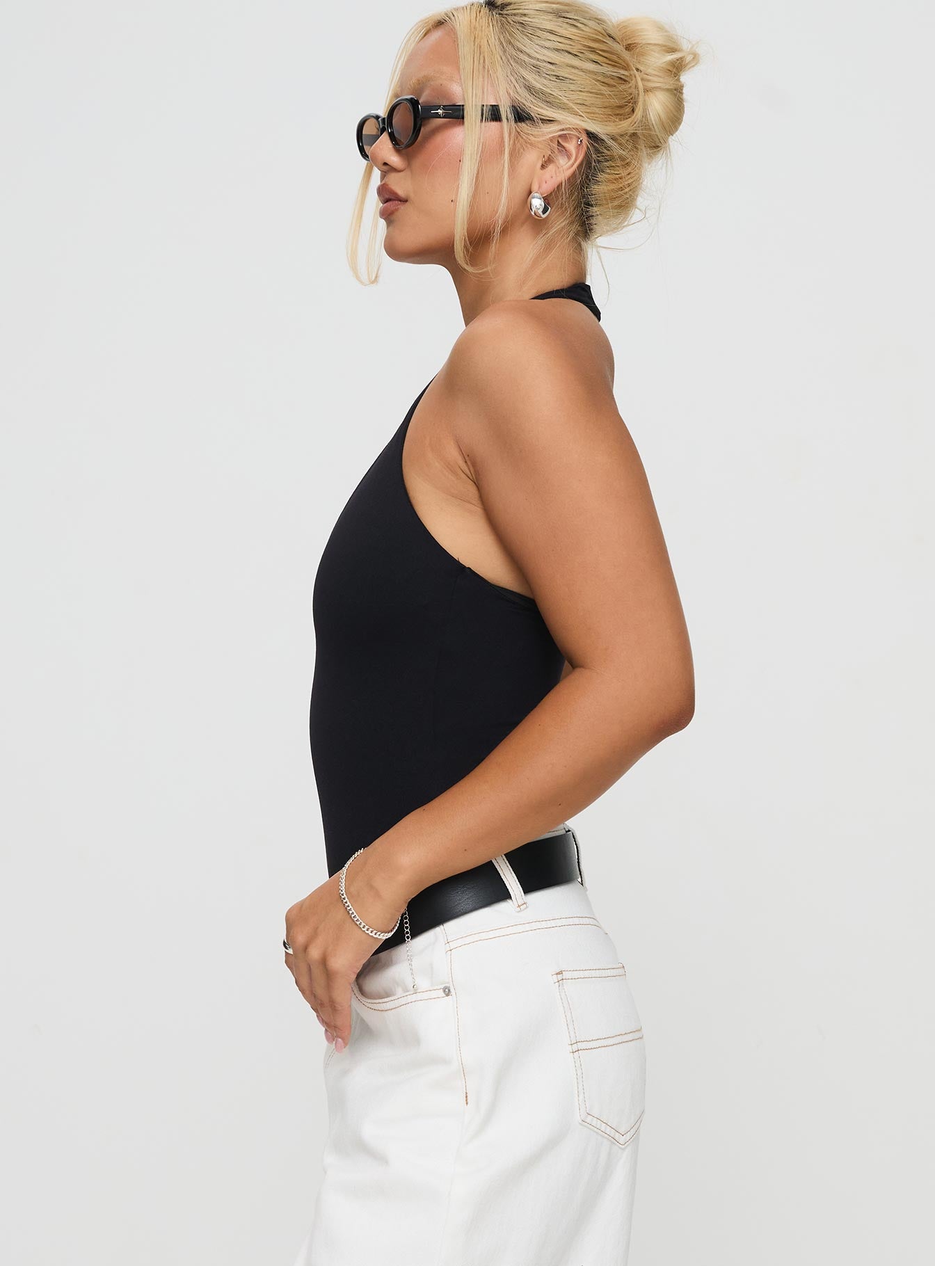 Someone New Halter Bodysuit Black Tall - Image 4