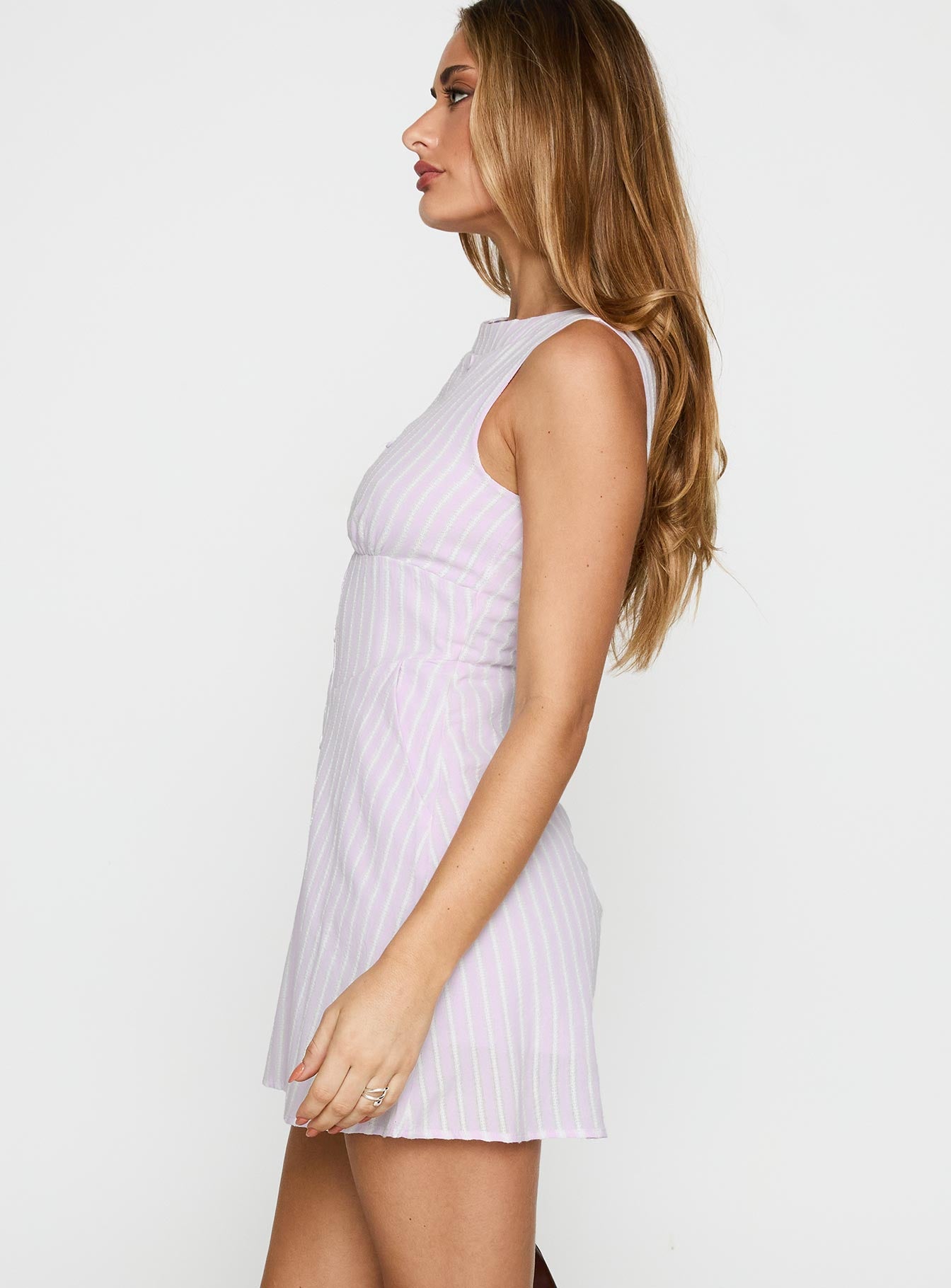 Booked And Busy Romper Lilac Stripe - Image 3
