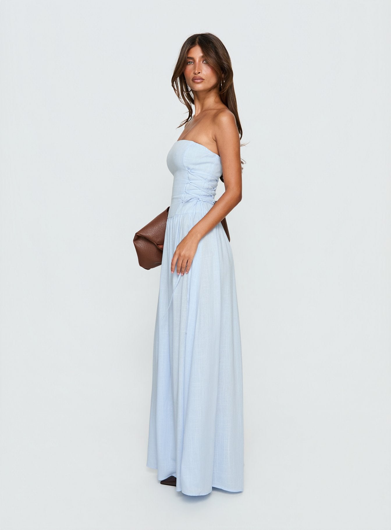 So Far So Good Maxi Dress Baby Blue - Image 4