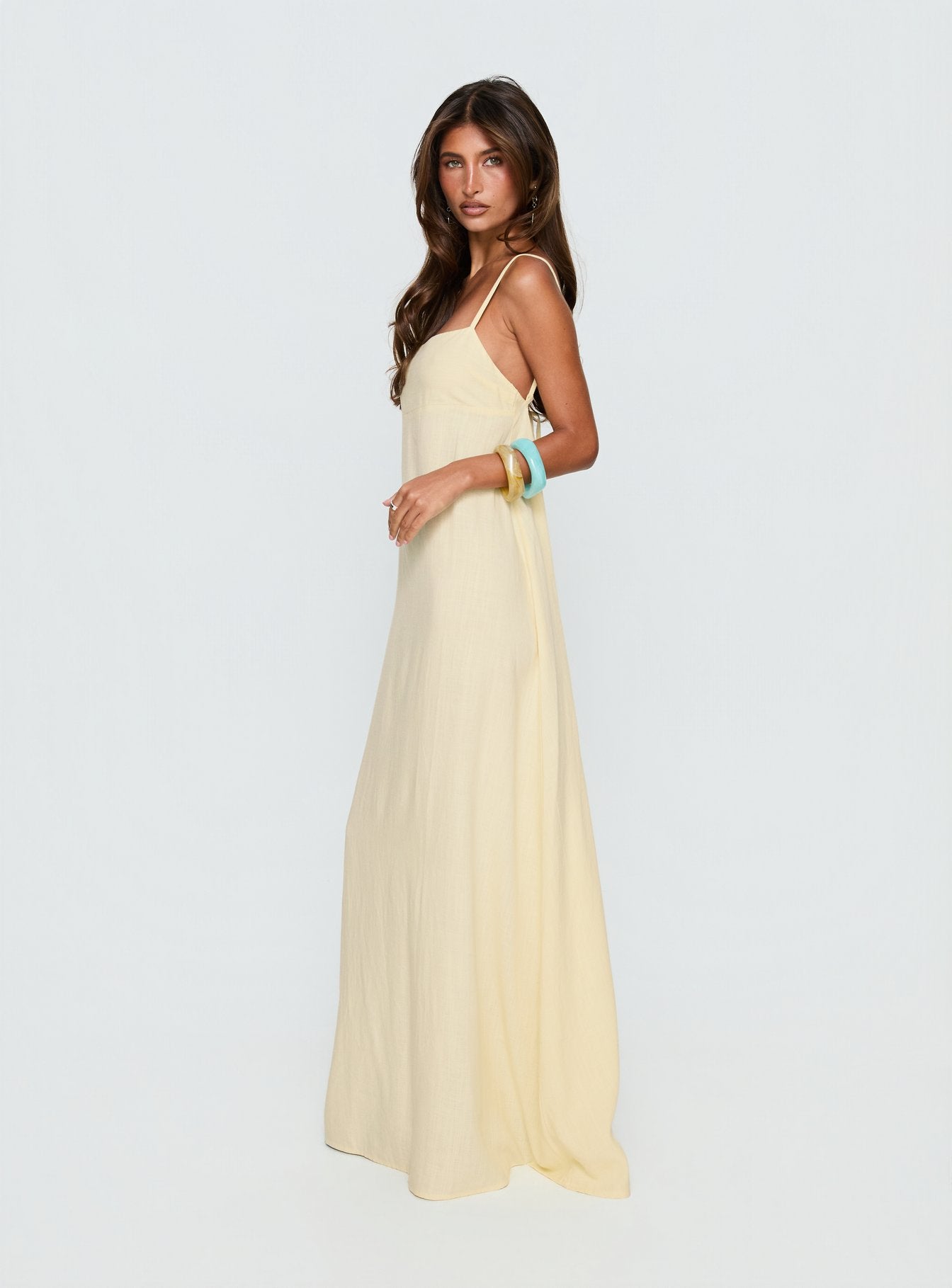 Solie Tie Back Maxi Dress Butter - Image 4