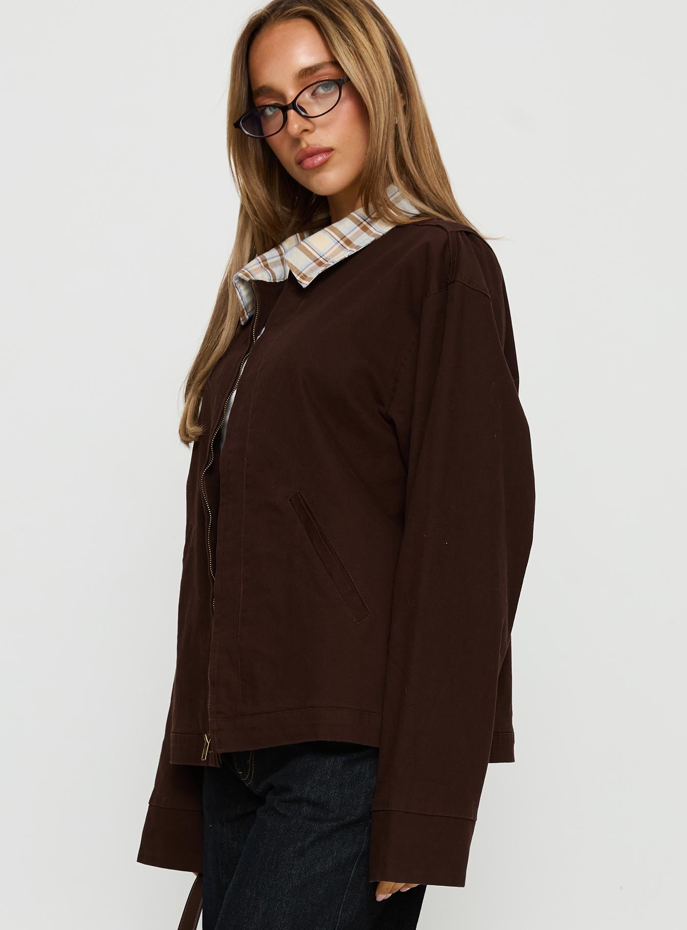 Soraia Workwear Jacket Brown - Image 4