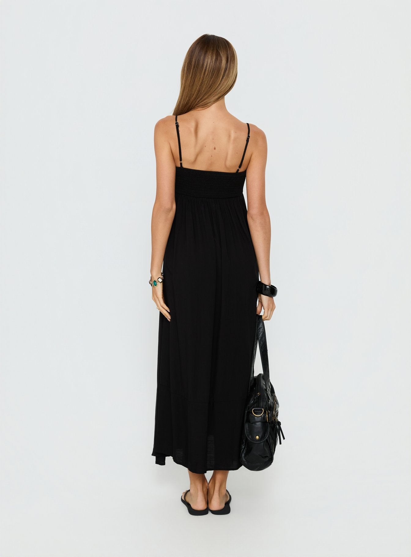 Triniti Square Neck Maxi Dress Black - Image 4